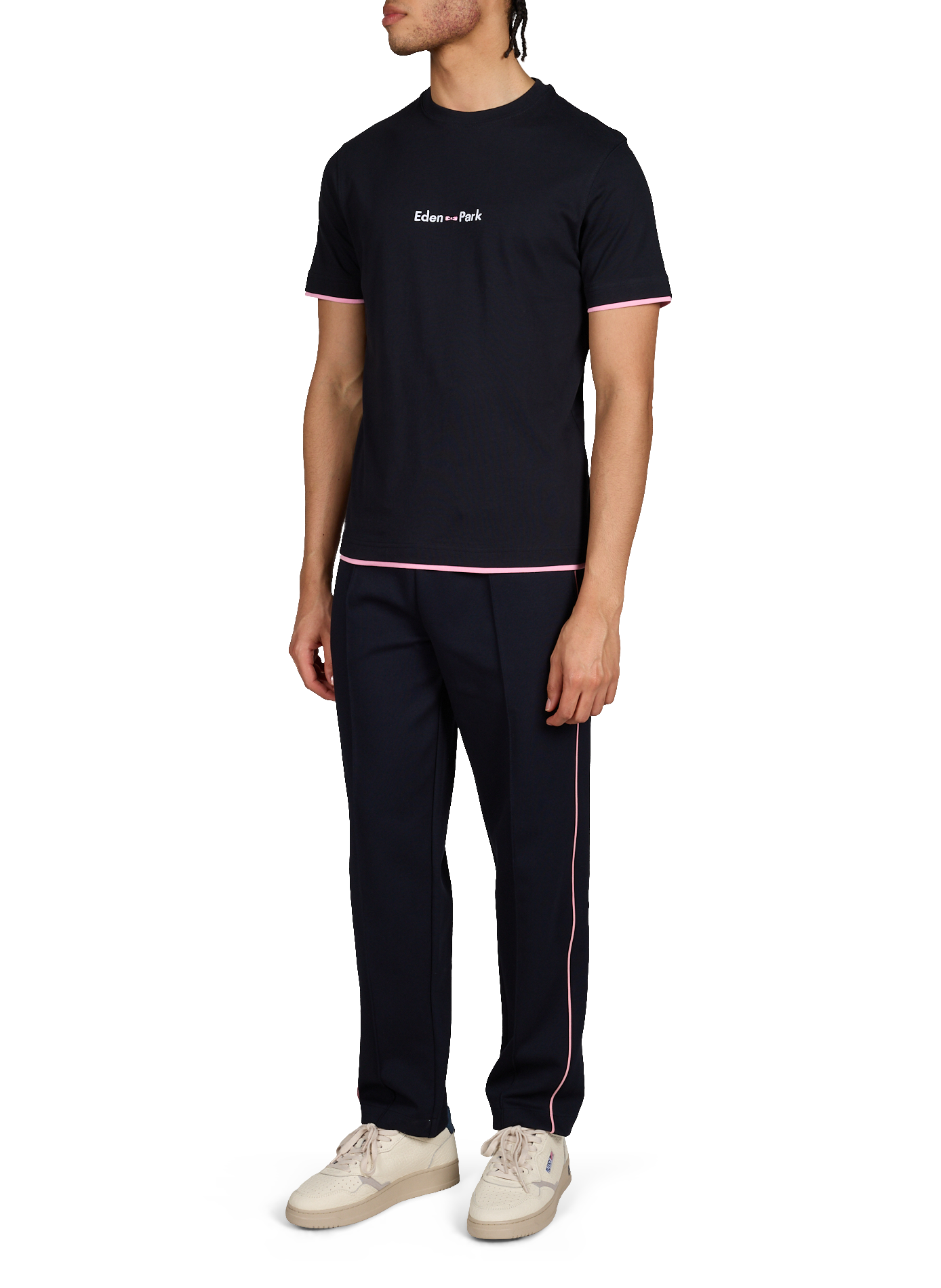 Tee-shirt droit à broderie devant EDEN PARK Bleu