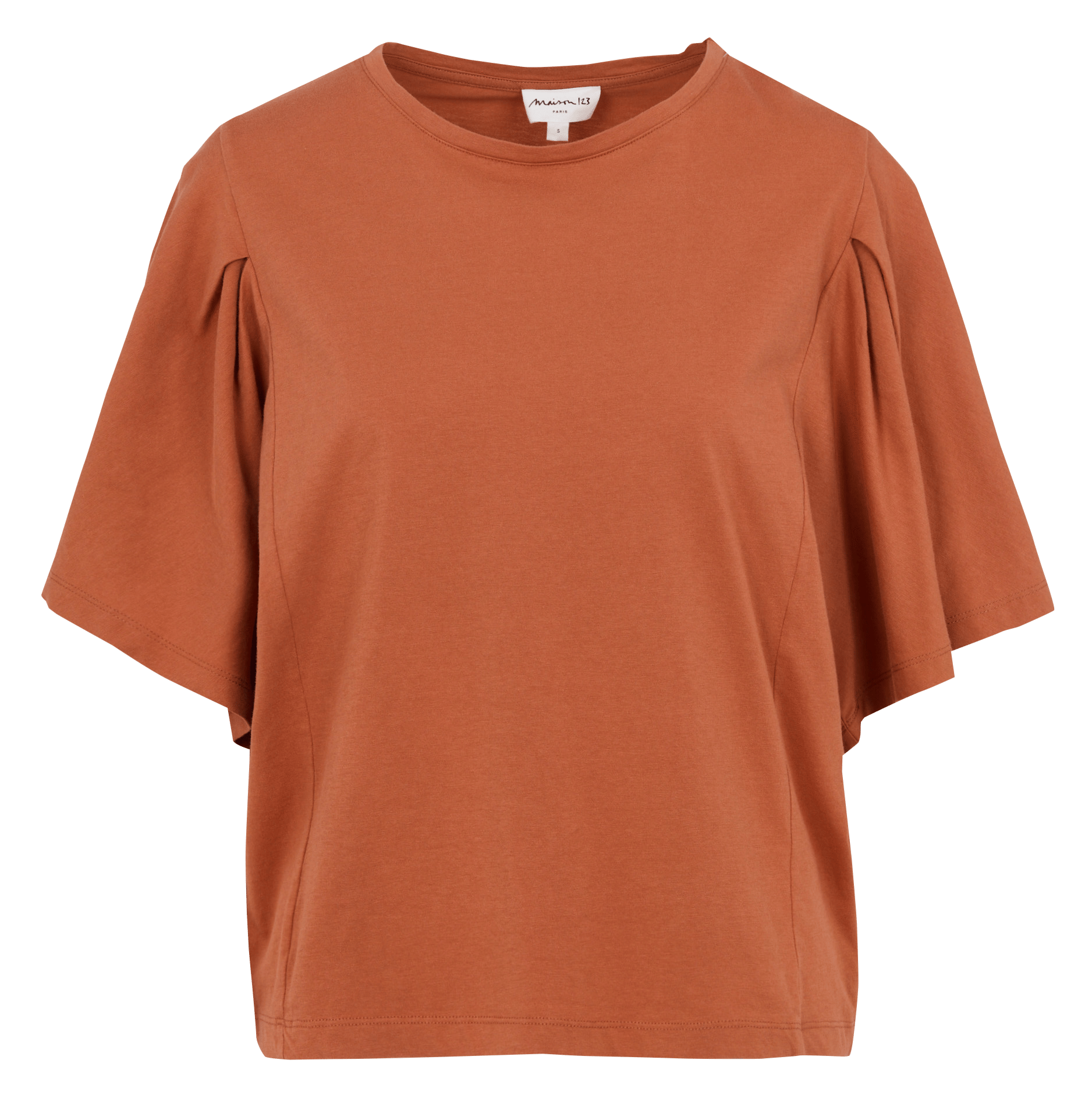 Tee-shirt oversize col rond en coton loreen MAISON 123 Rouge