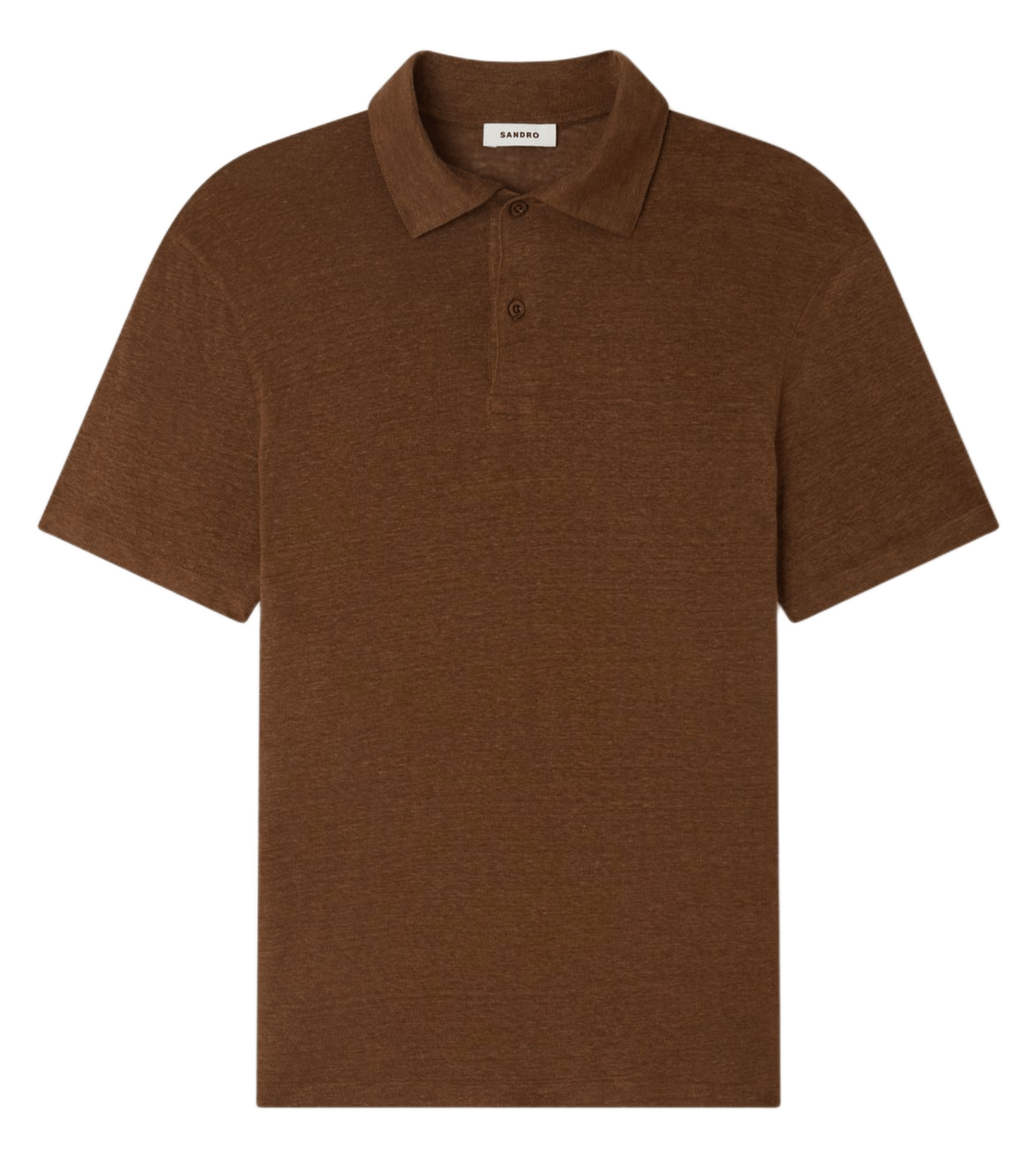 Polo regular-fit en lin SANDRO Beige