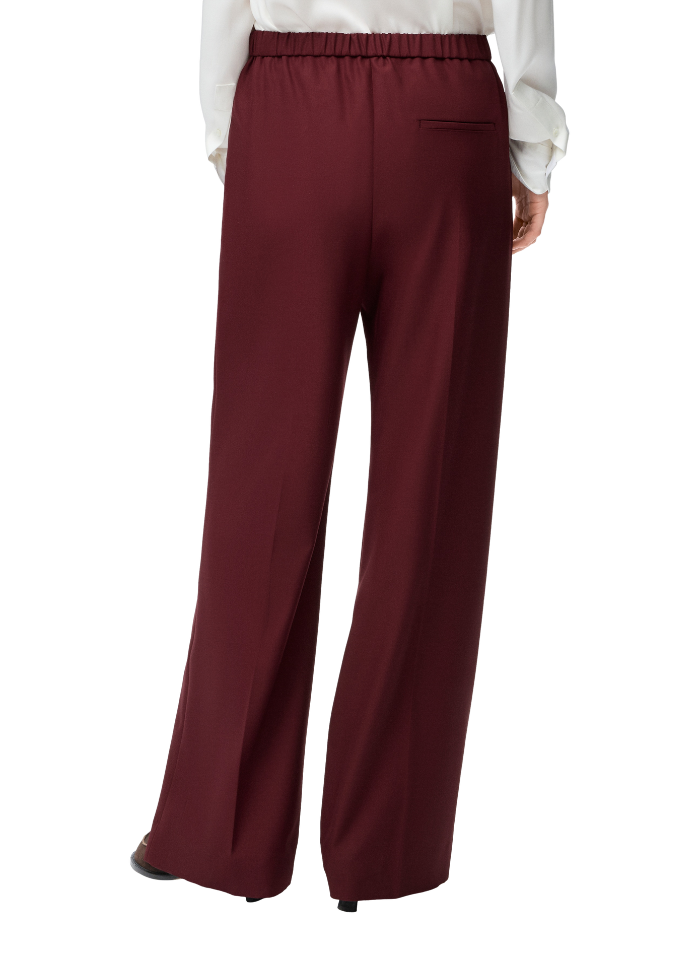 Pantalon large tailleur en laine LOEWE Rouge