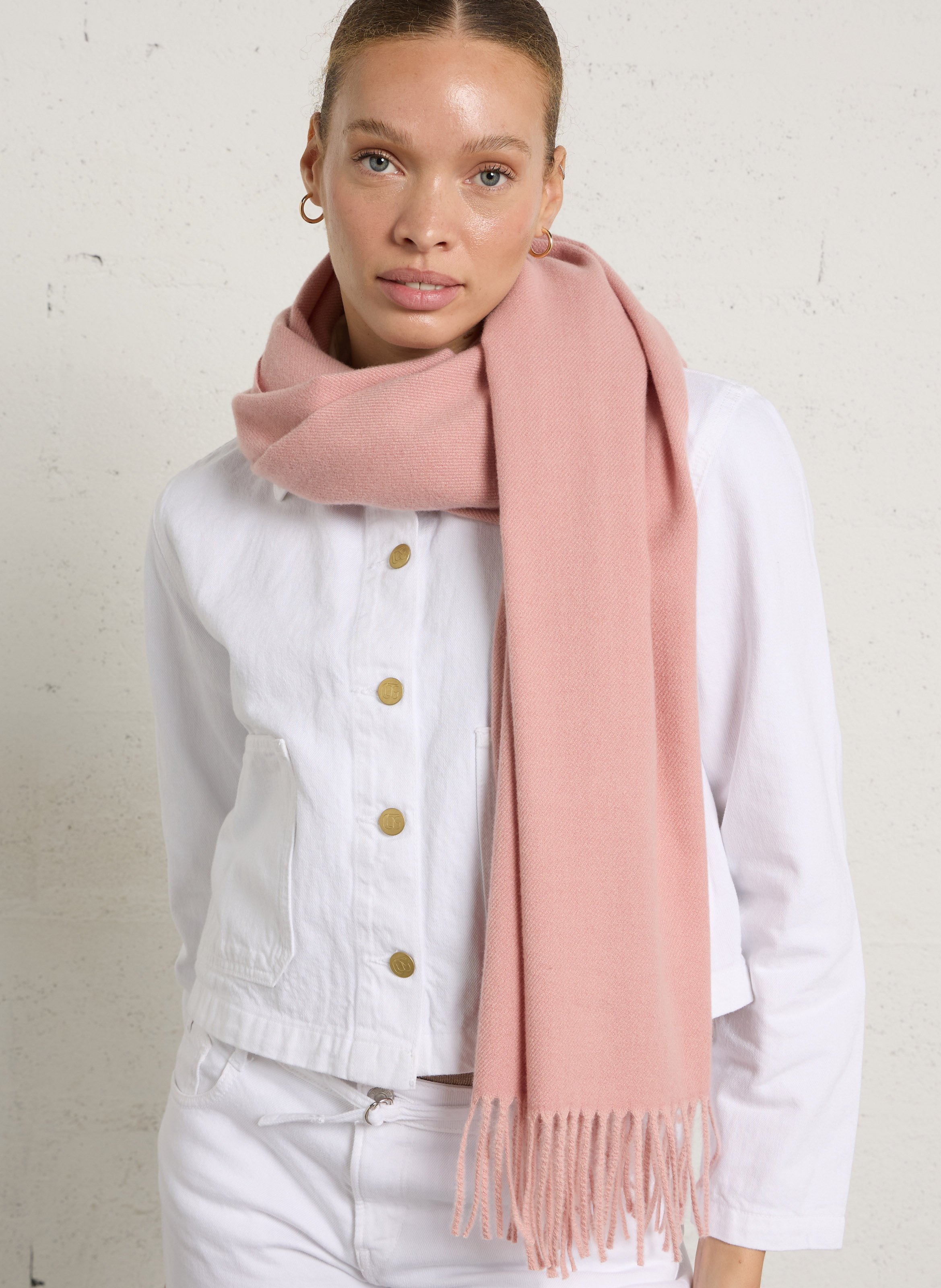 Echarpe en maille tom MAISON 123 Rose