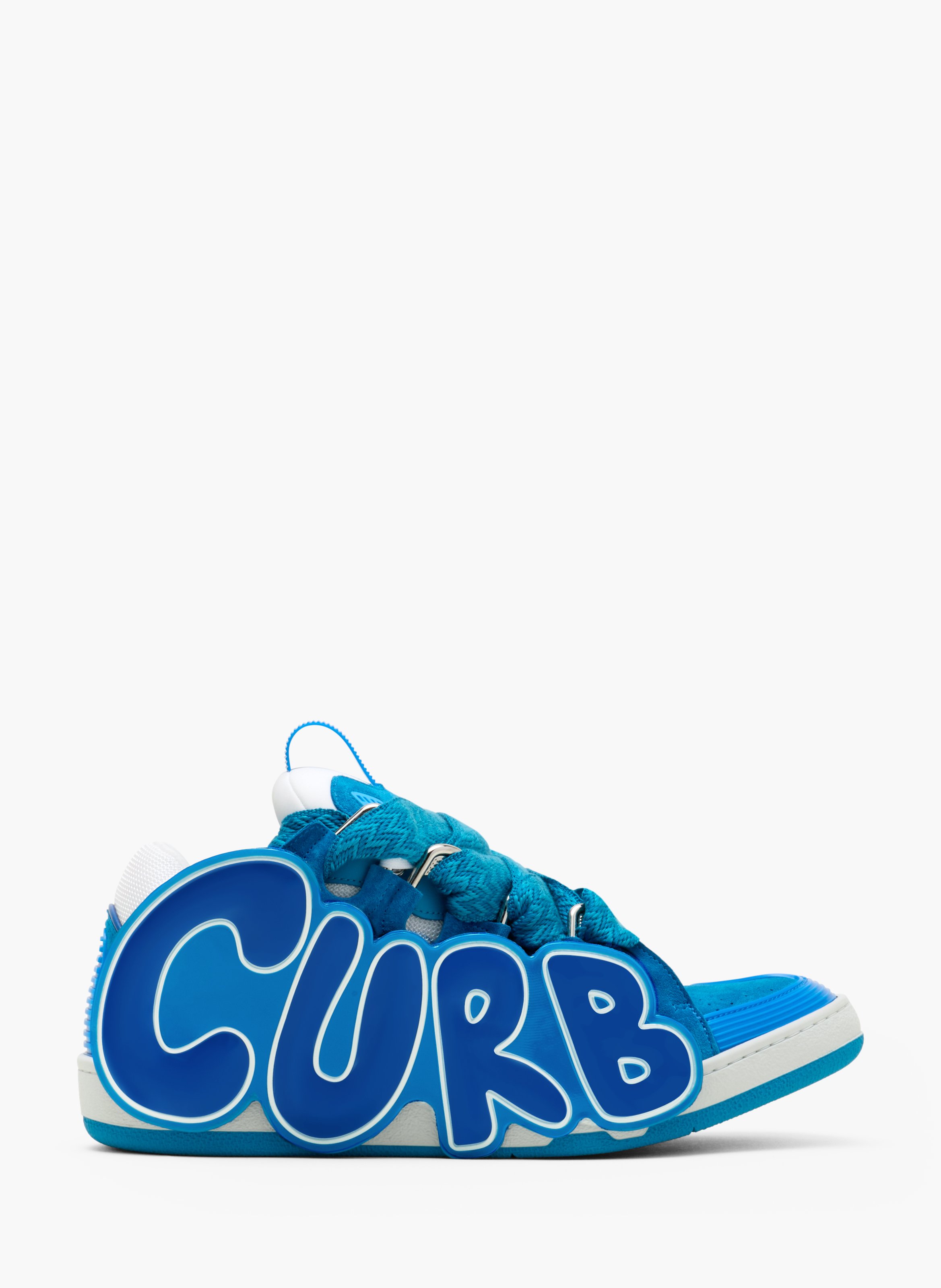 Sneakers urban curb en cuir à patch LANVIN Bleu