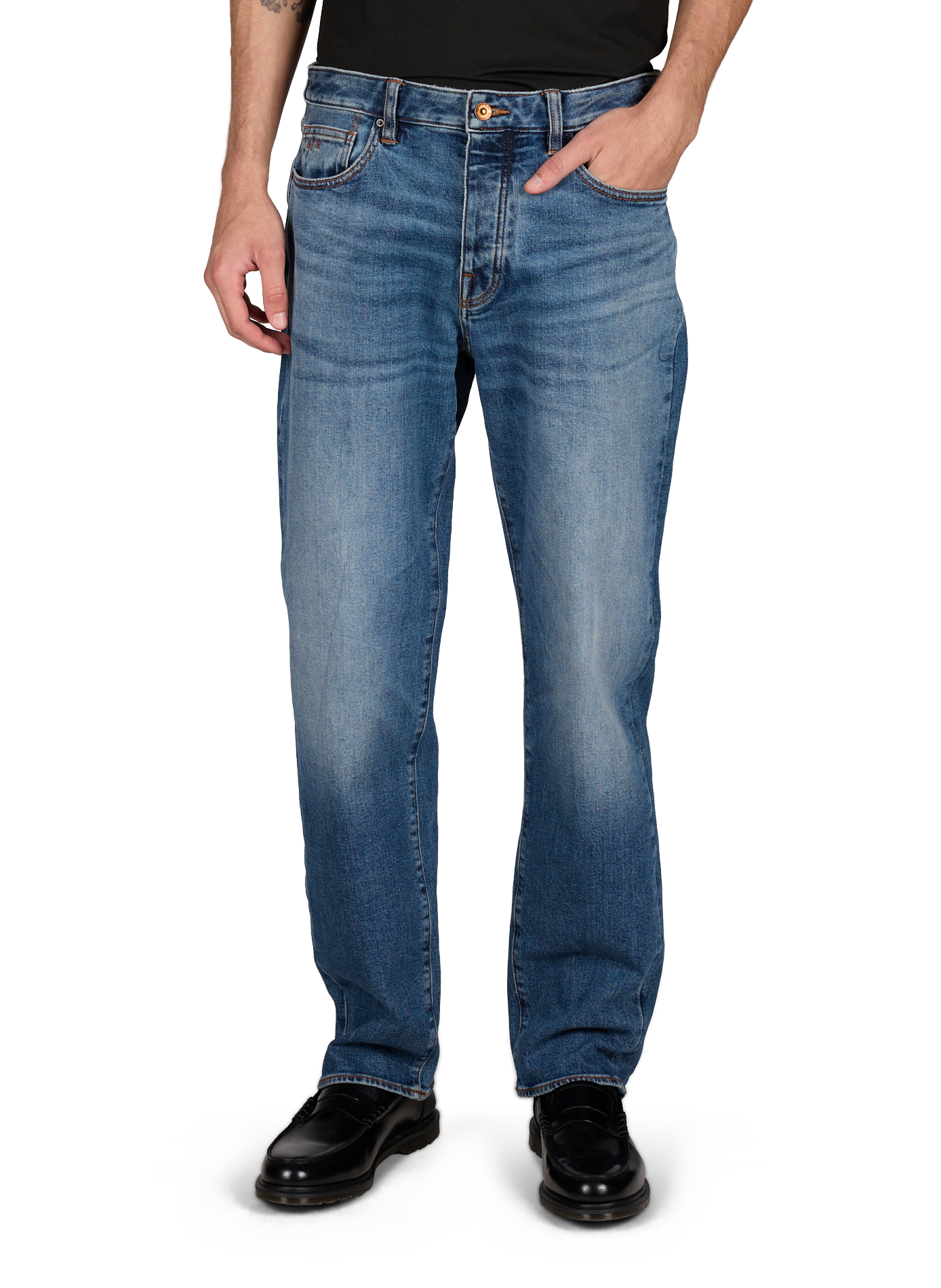 Regular fit jeans in blended cotton ARMANI EXCHANGE Blue