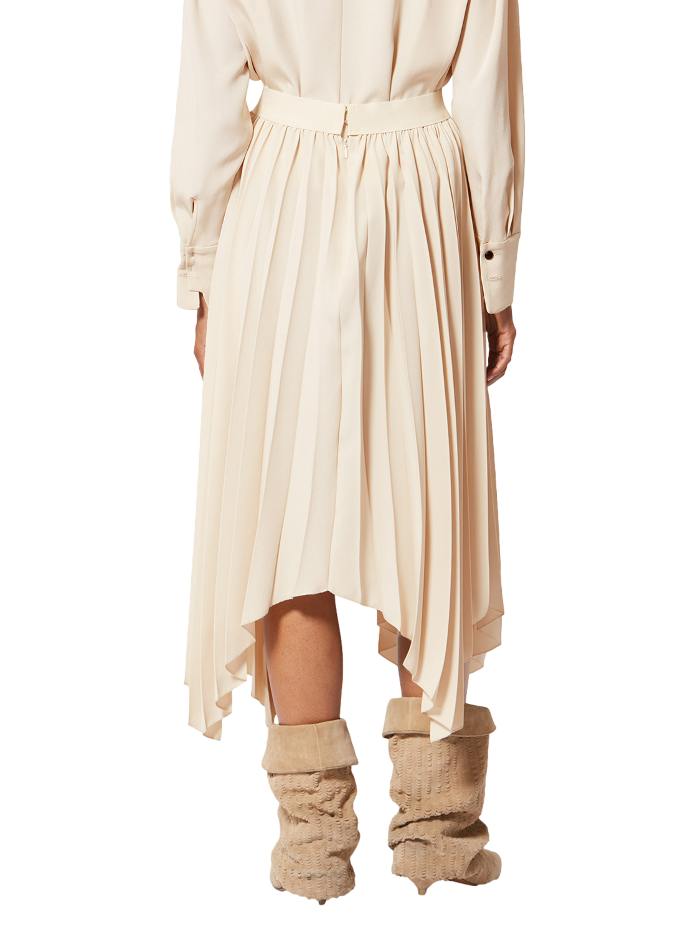 Pleated long skirt Felixa in flowing crepe ISABEL MARANT White