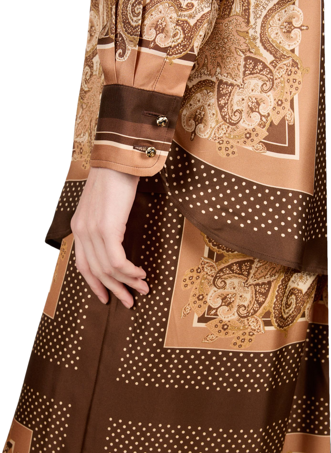 Luna silk blouse ZIMMERMANN Brown