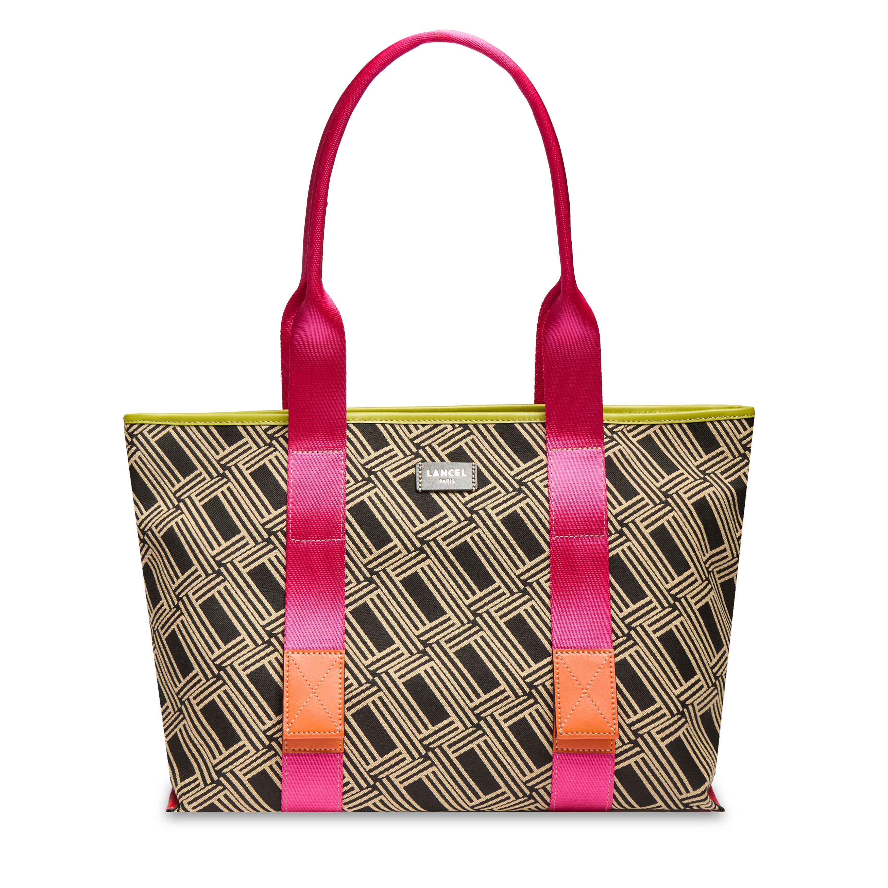 Tote zipped bag mistral rollable large by lancel in cotton LANCEL Black