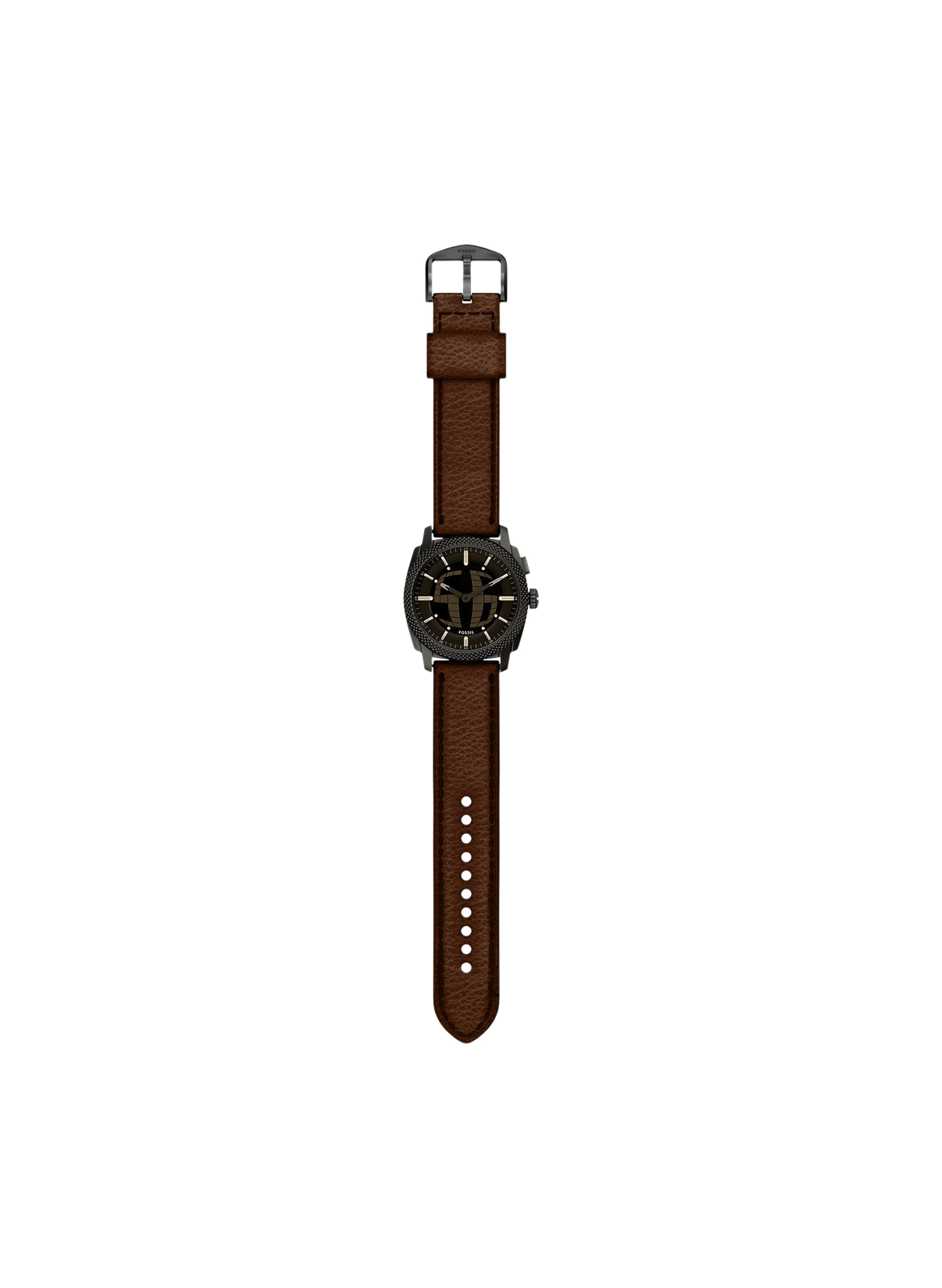 Montre quartz Machine Bic Tic en cuir FOSSIL Noir