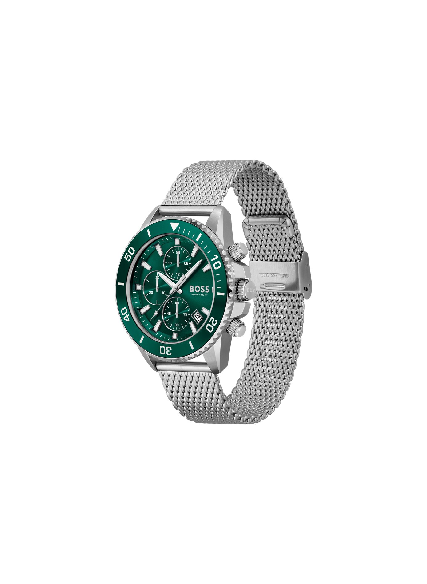 Admiral stainless steel quartz watch BOSS MONTRES Green