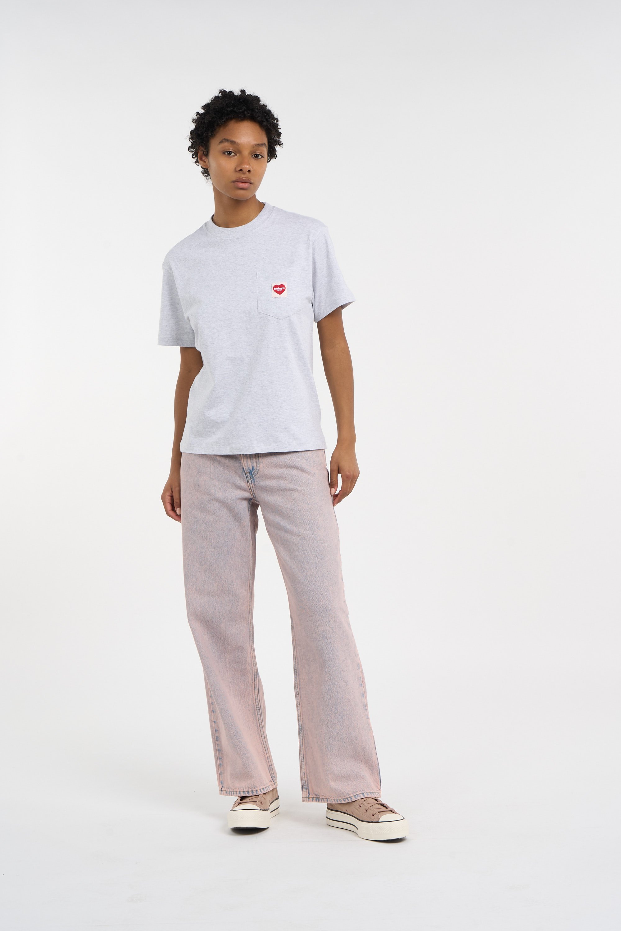 T-shirt w' s/s pocket heart t-shirt CARHARTT WIP Gris