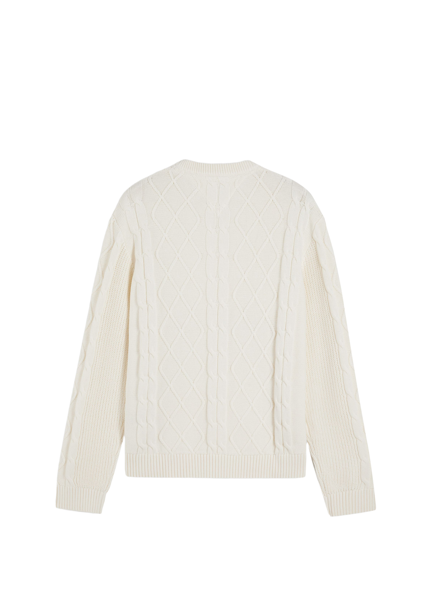 Twisted knit sweater with cotton logo TOMMY HILFIGER White