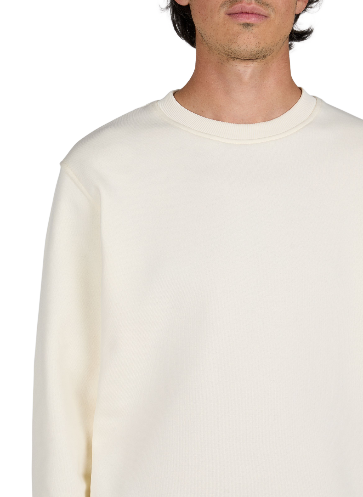 Straight printed cotton sweatshirt LES DEUX White