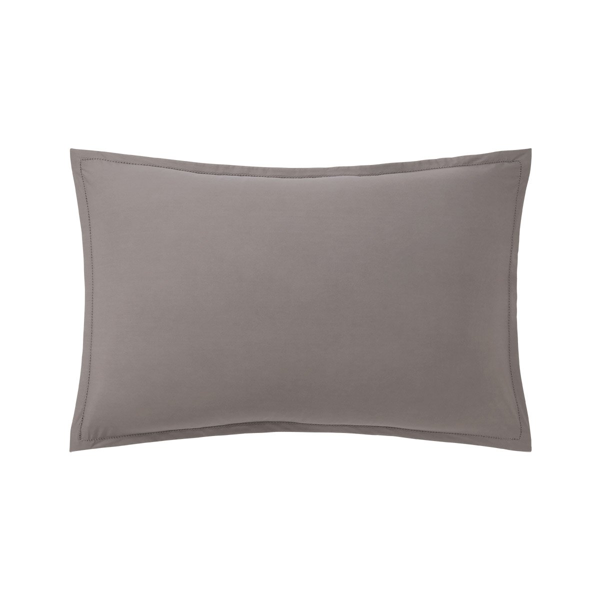 Taie pour oreiller ergonomique en percale de coton, alcove GrisDESFORGES