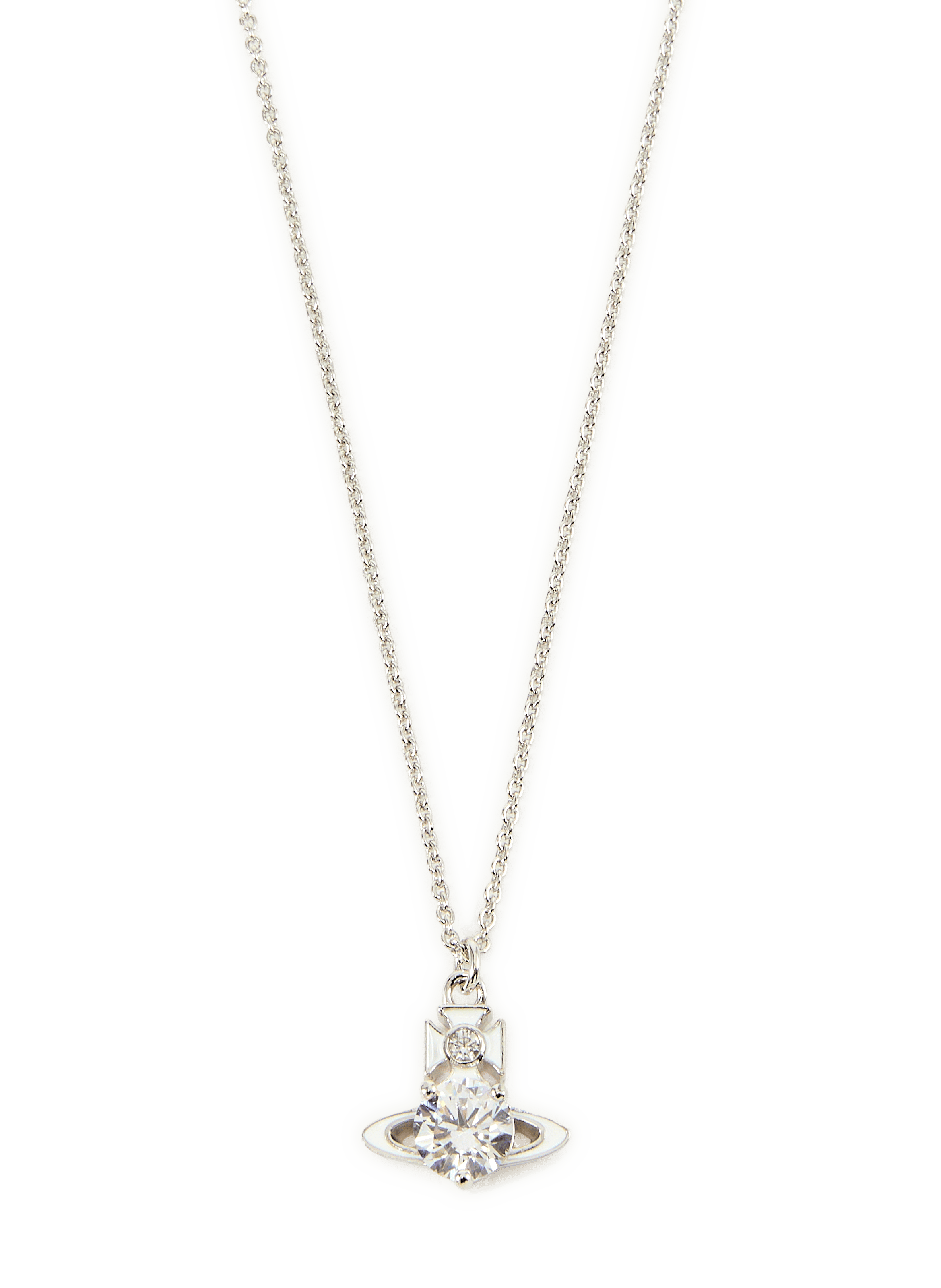 Collier à pendentif à logo VIVIENNE WESTWOOD Argent