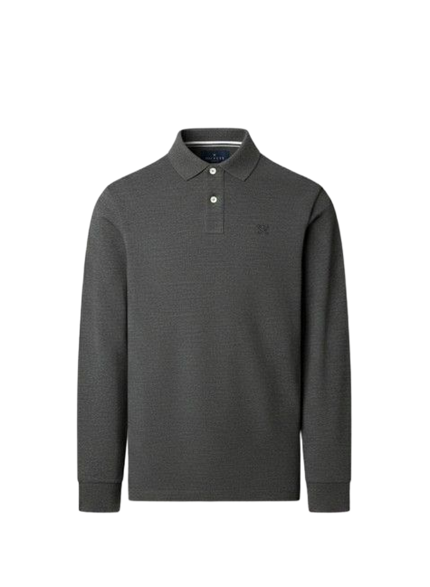 Langarm-Poloshirt aus Baumwollstrick HACKETT Grau