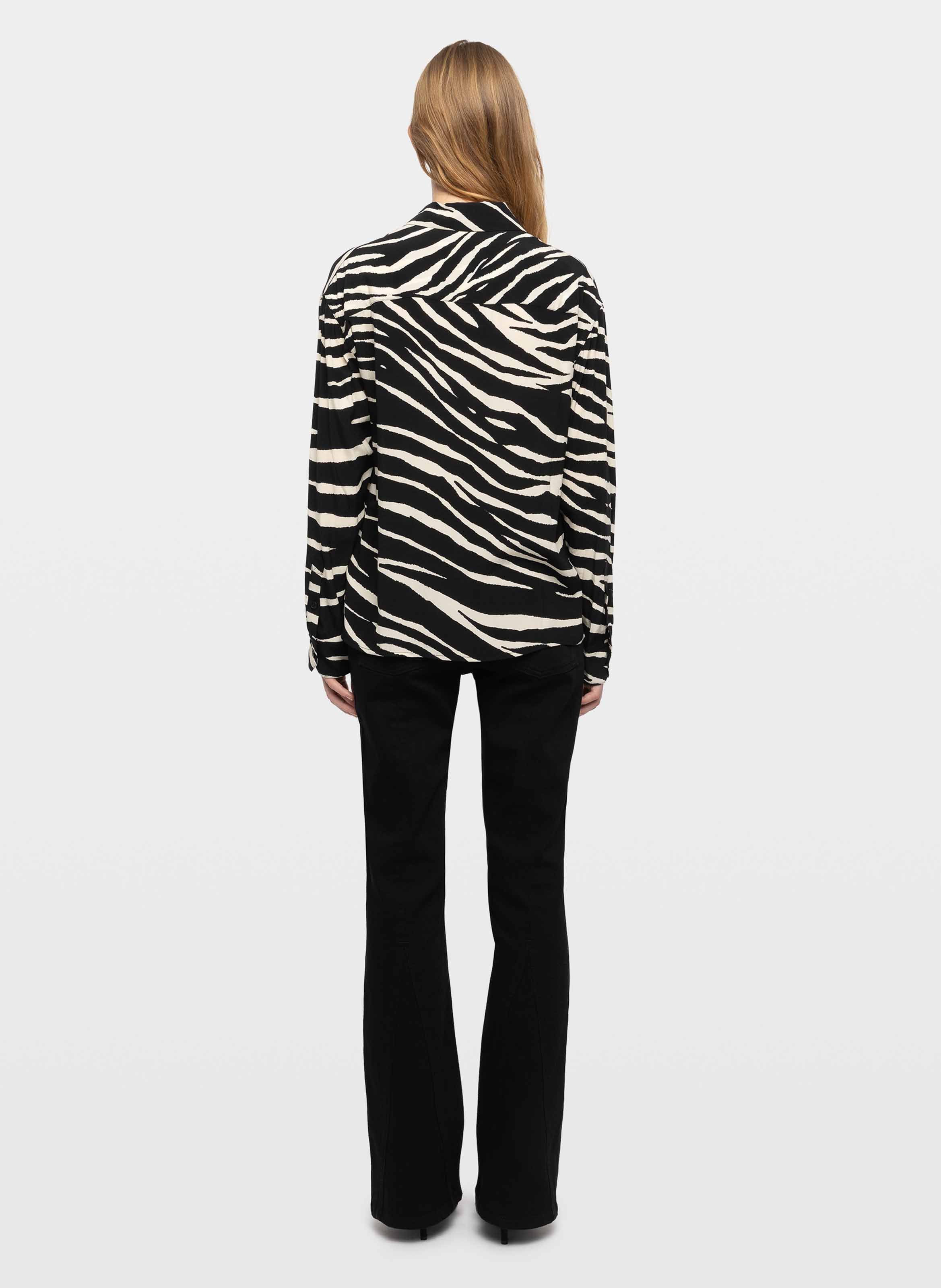 Chemise droite zébrée tyrica ZADIG&VOLTAIRE Noir
