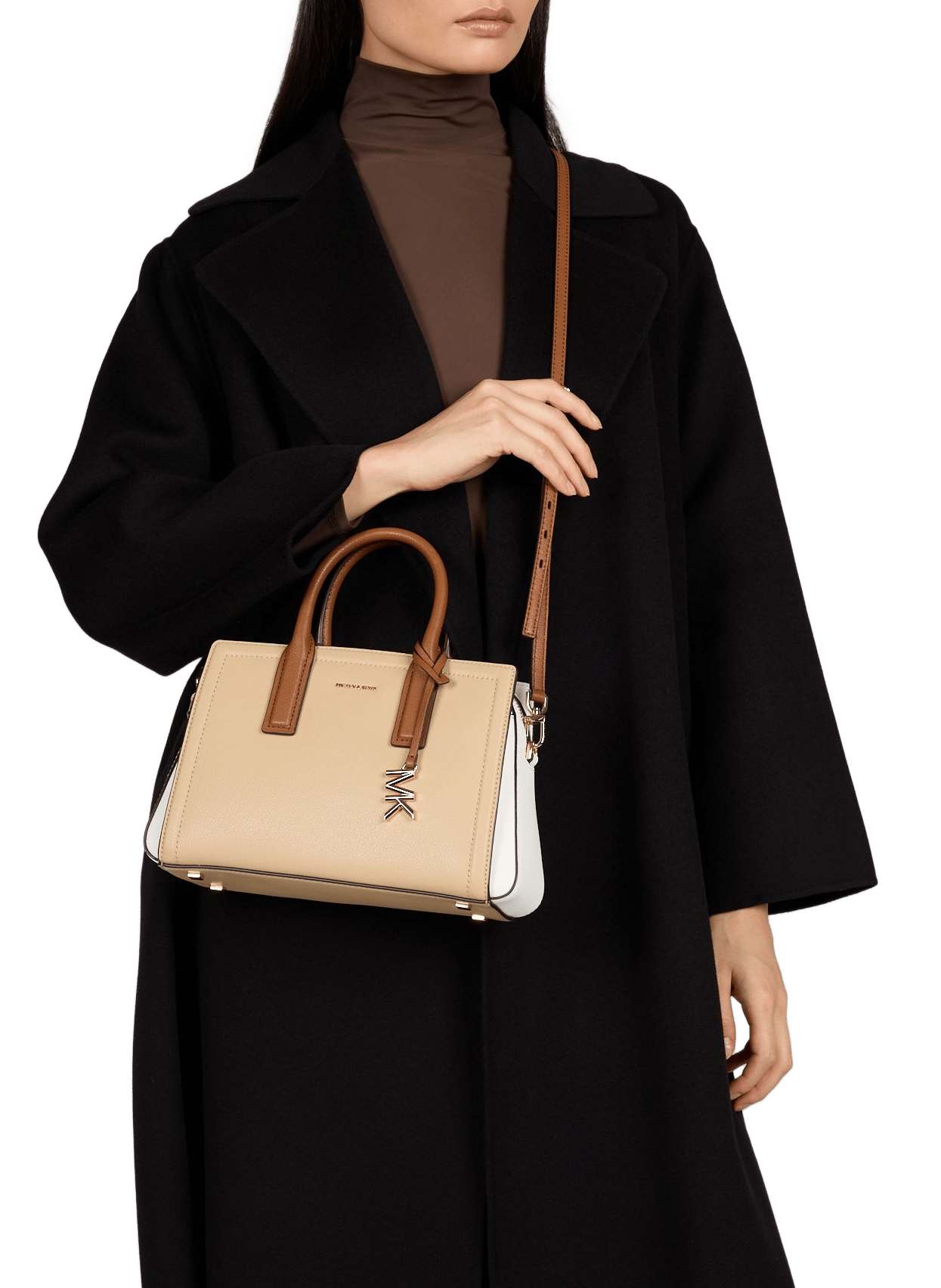 Laila leather handbag MICHAEL KORS Beige