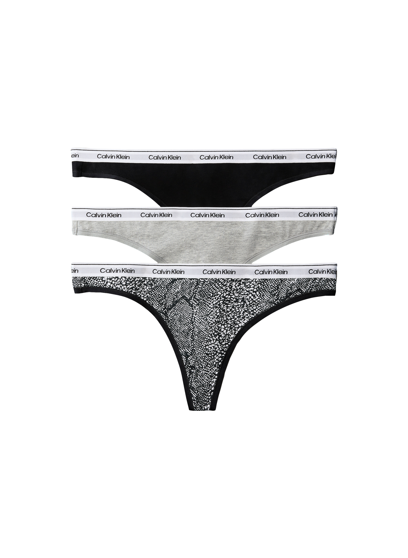 Set of three cotton blend thongs CALVIN KLEIN Multicolour
