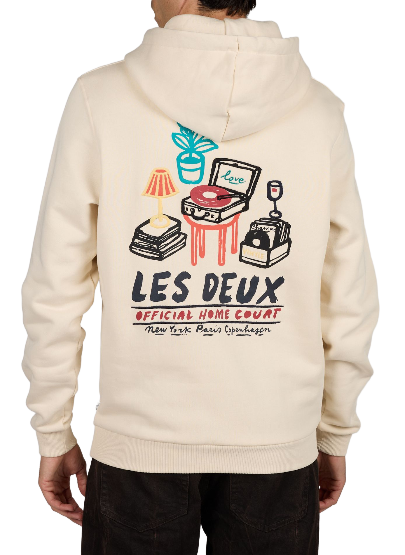Rechte hoodie van katoen LES DEUX Beige