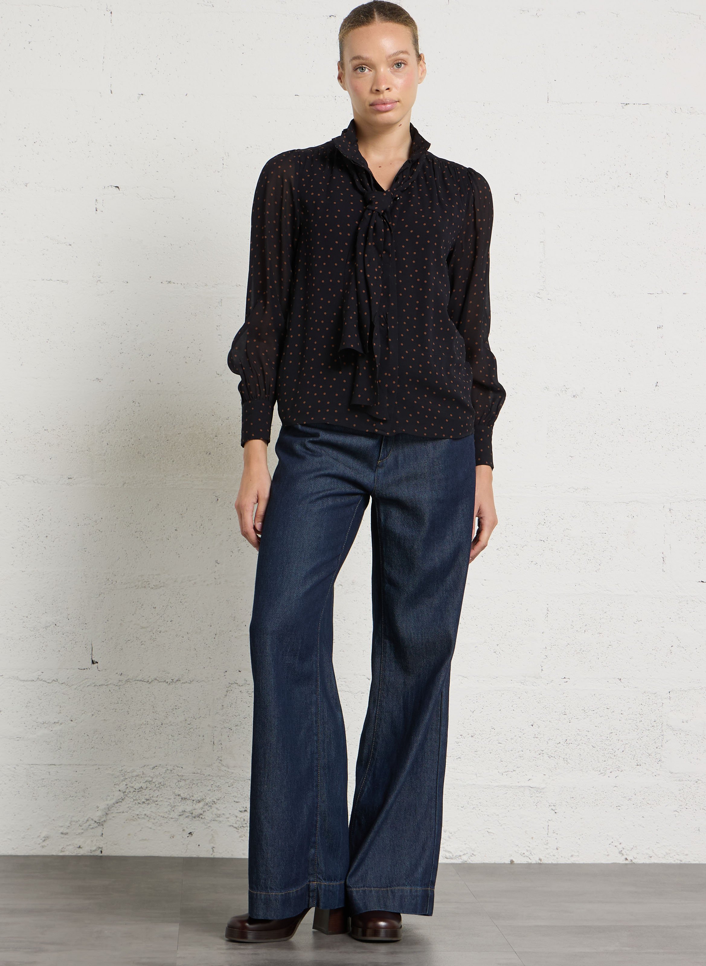 Blouse col lavallière spirit MAISON 123 Bleu