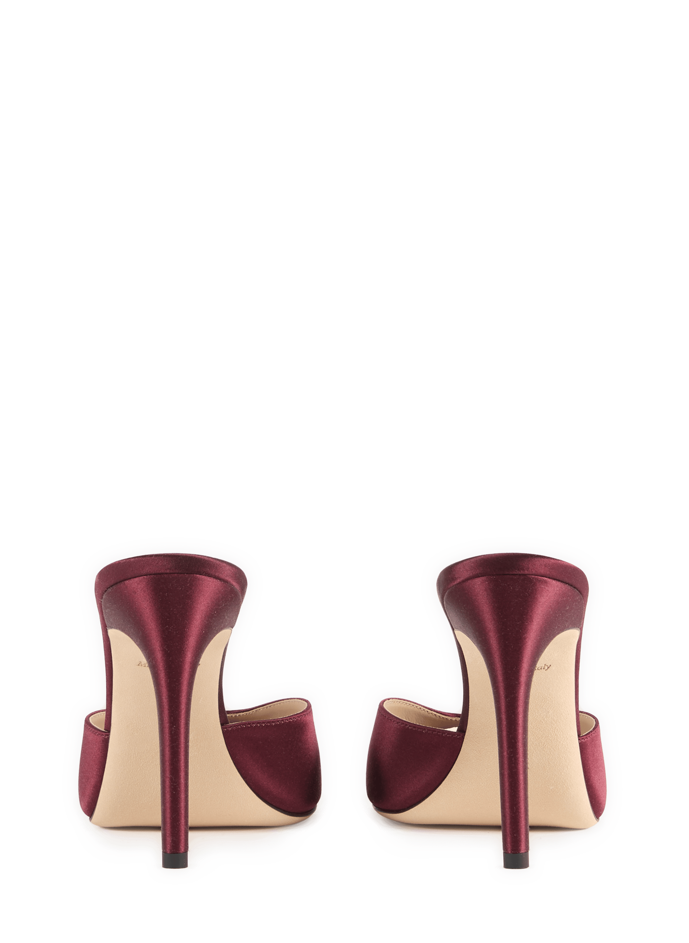 Satin heel shoes in mixed silk and leather VICTORIA BECKHAM Red