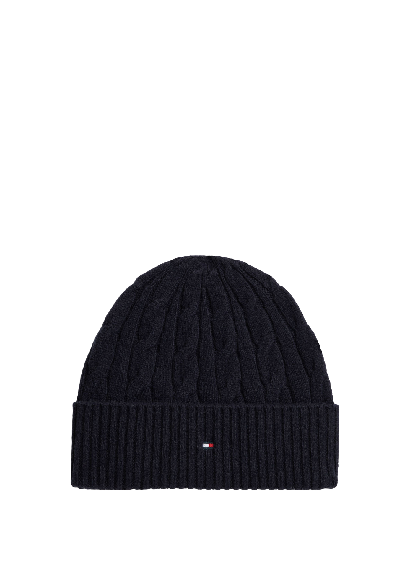Wool-blend beanie hat TOMMY HILFIGER Blue