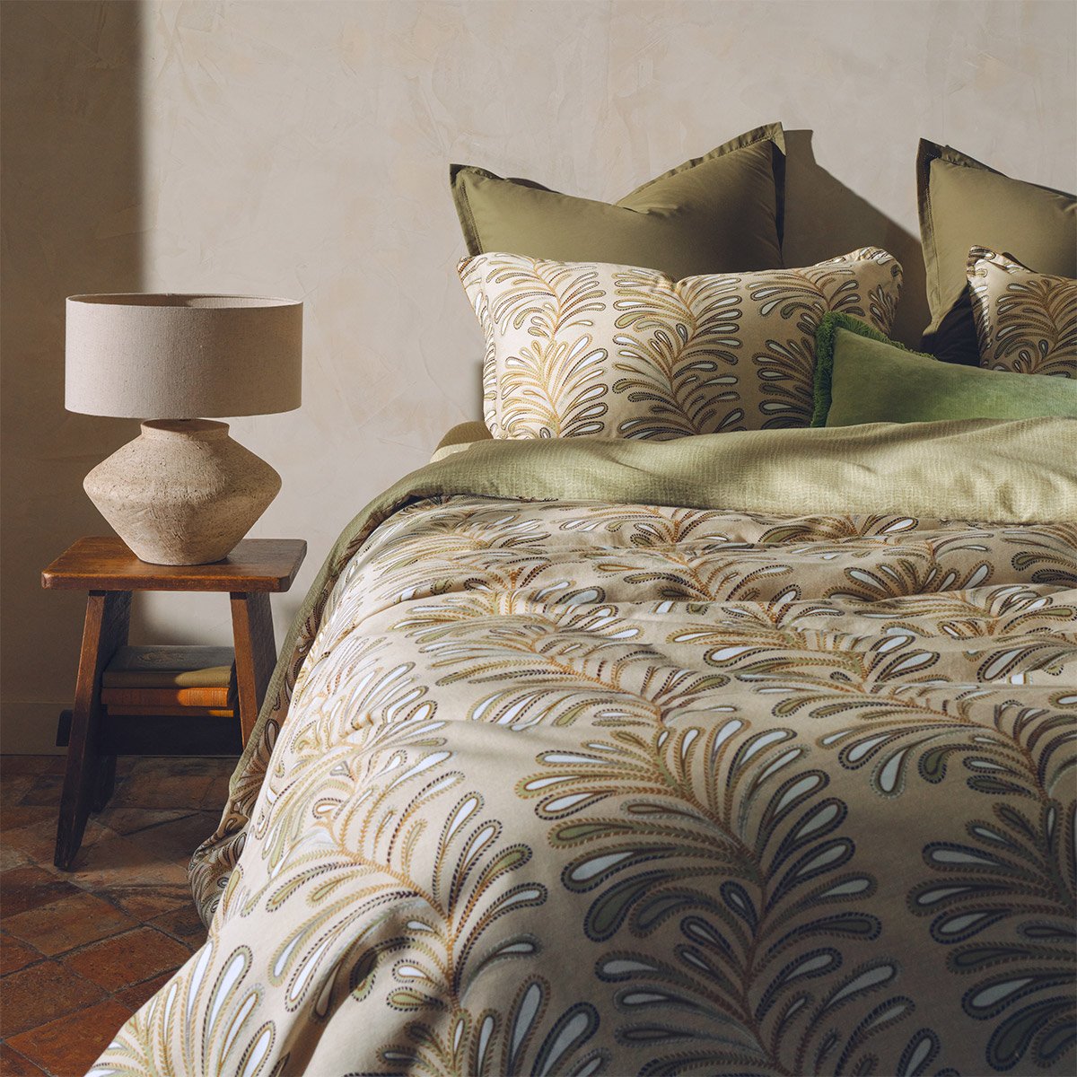 Desforges Desforges Housse de couette en satin de c...