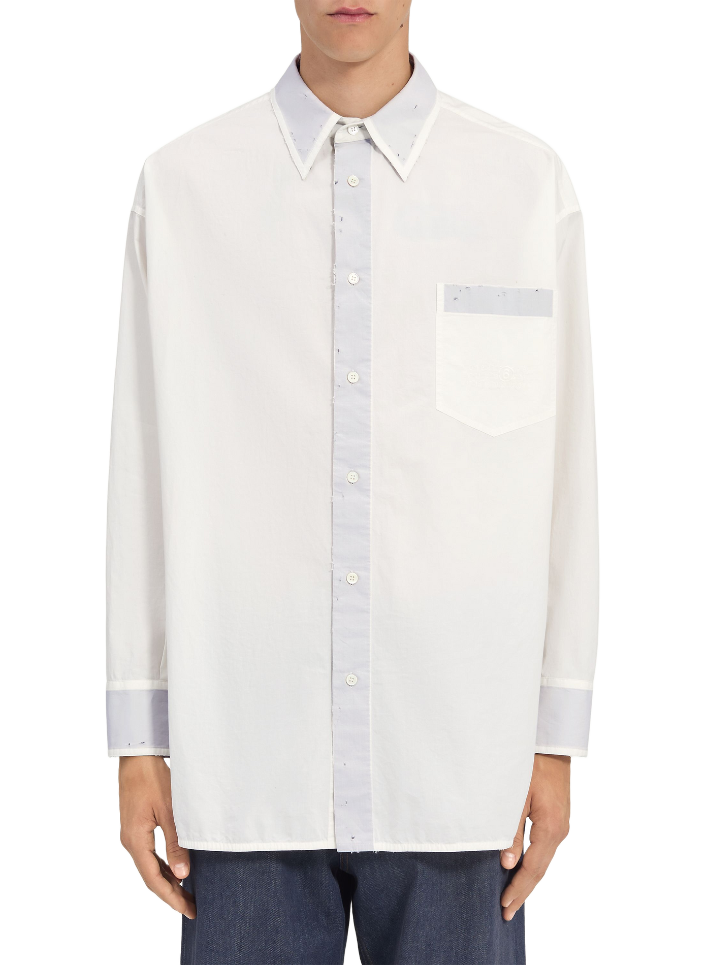 Chemise ample unie en coton MAISON MARGIELA Noir