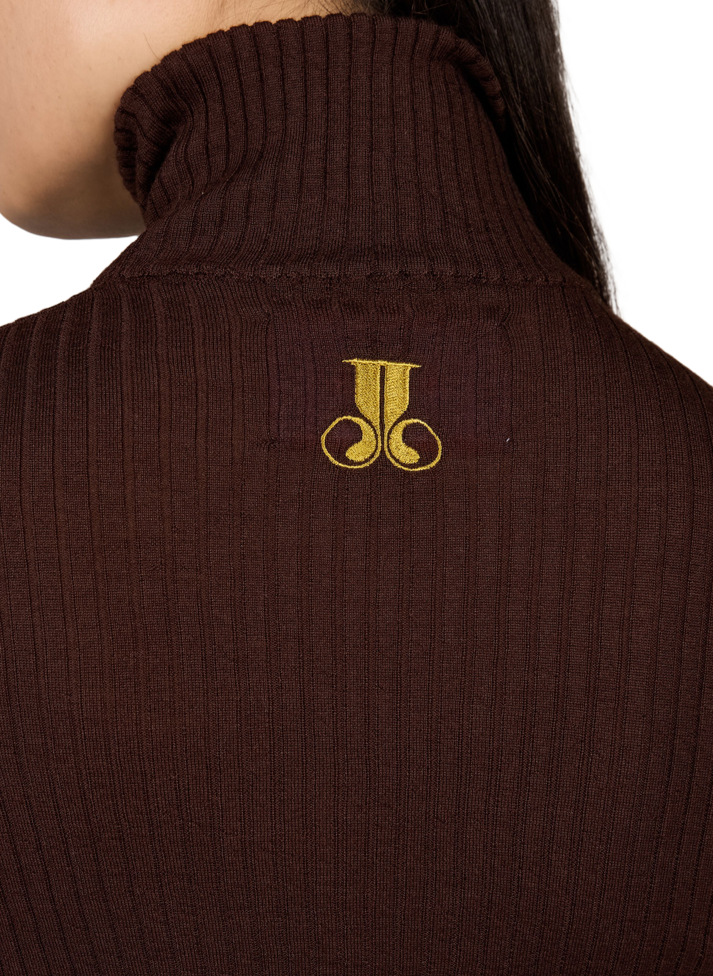 Rollkragenpullover aus einem Kaschmir-Seiden-Mix LA DOUBLEJ Braun