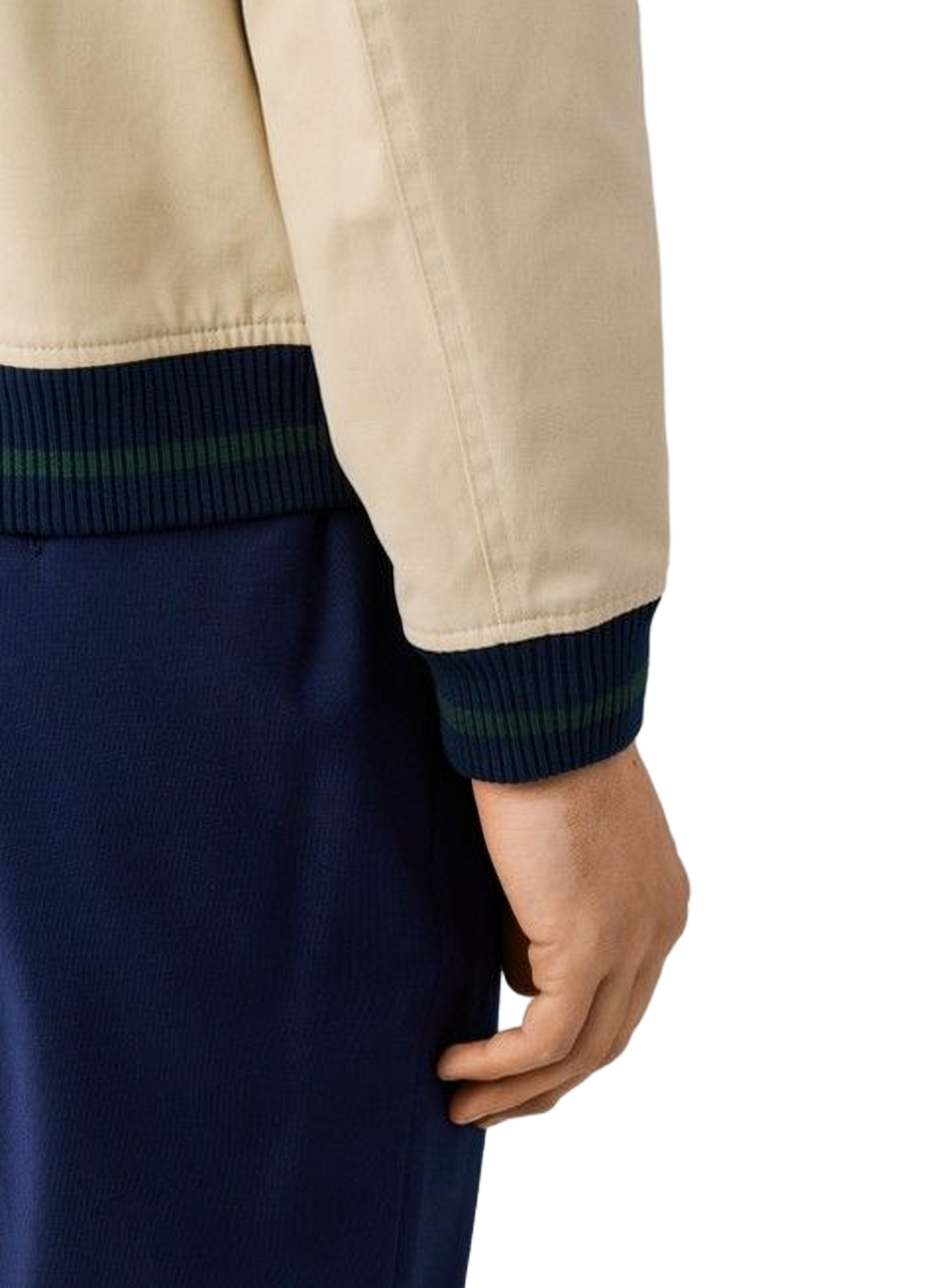 High-neck cotton jacket FACONNABLE Beige
