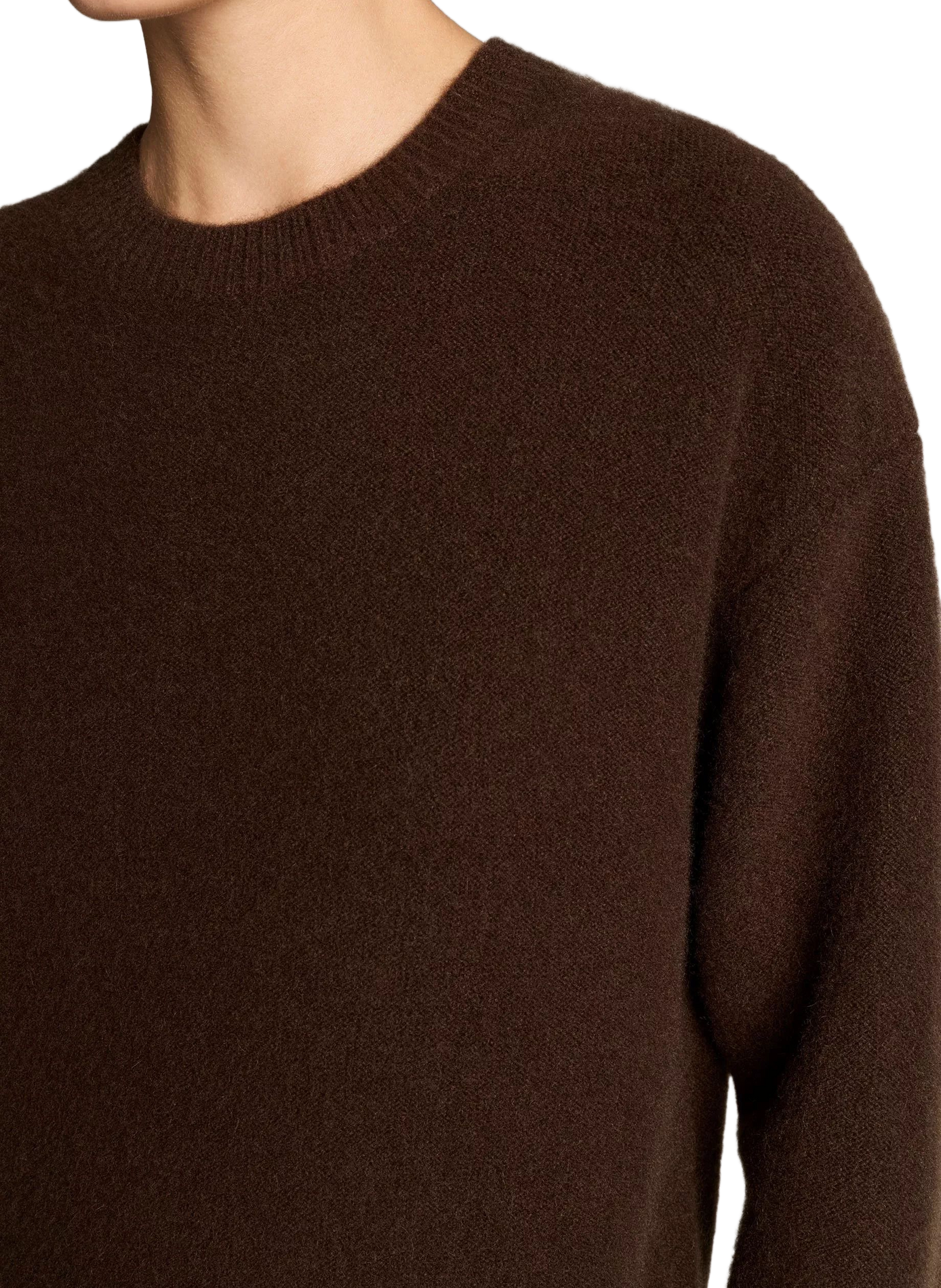 Pull col rond en cachemire VINCE Marron