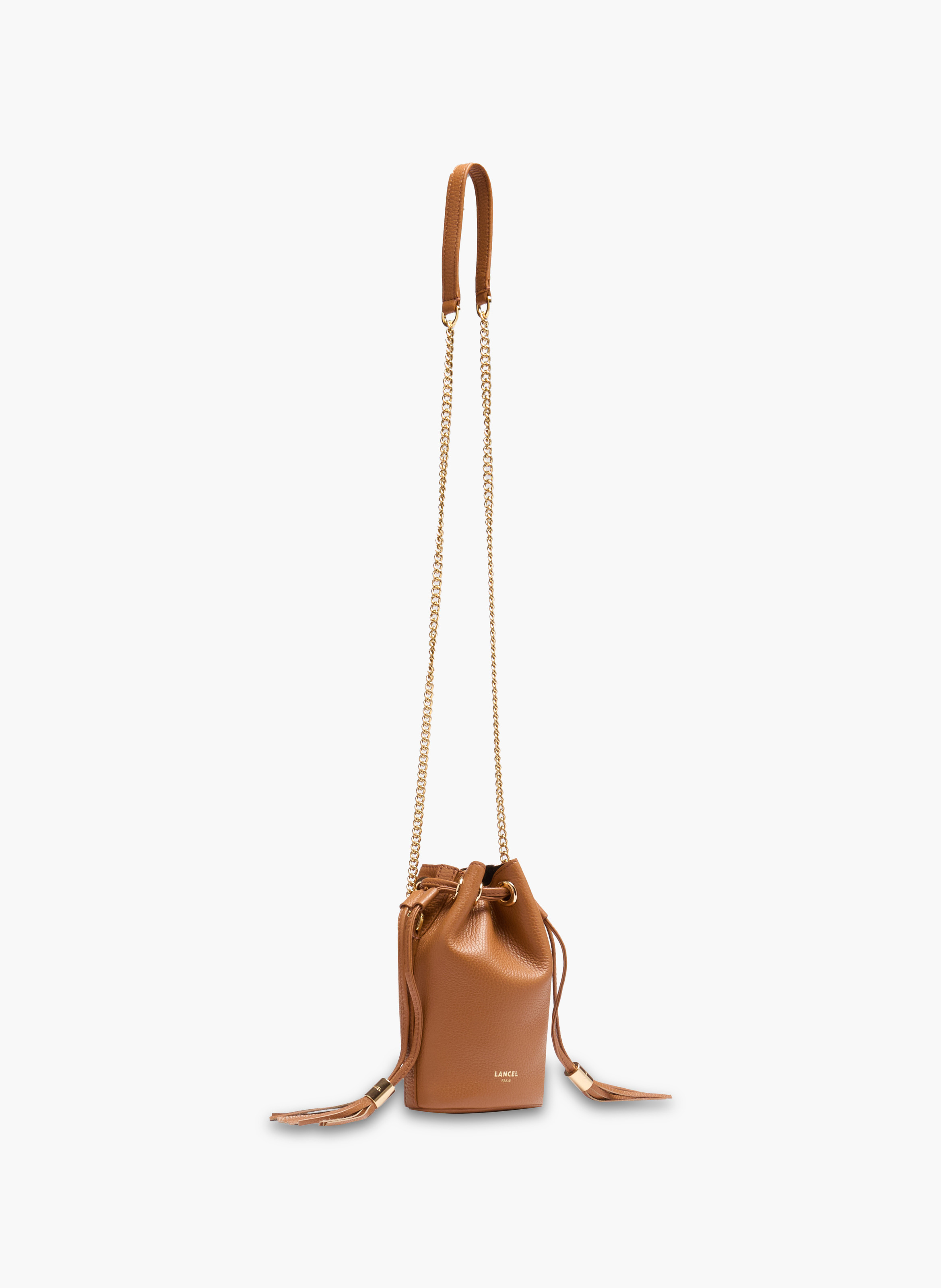 Mini sac seau premier flirt de lancel en cuir LANCEL Marron