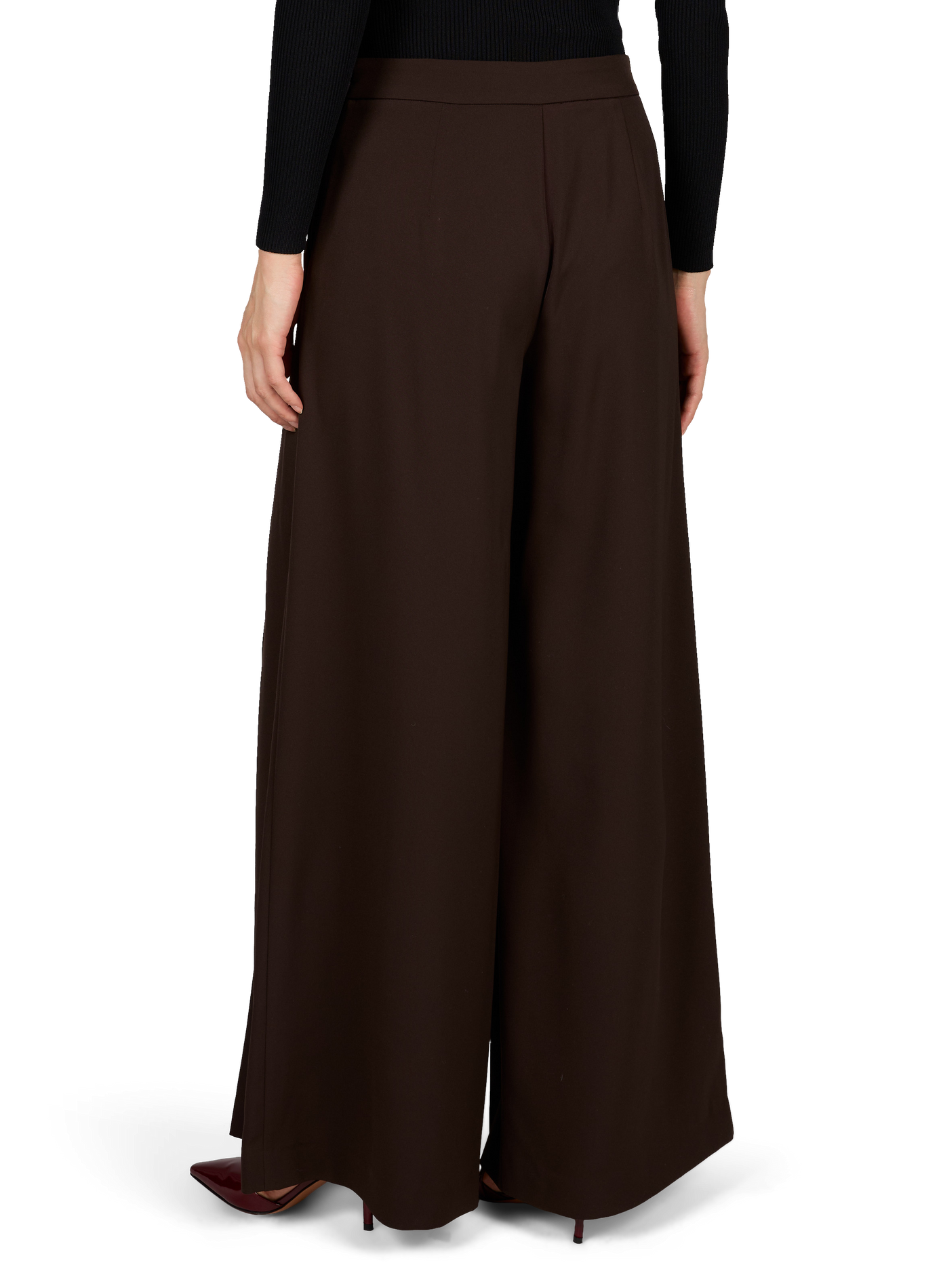 Wijde geplooide Kamila-broek | Bruin GUESS Dames