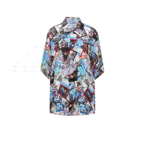 Chemise à imprimé en soie