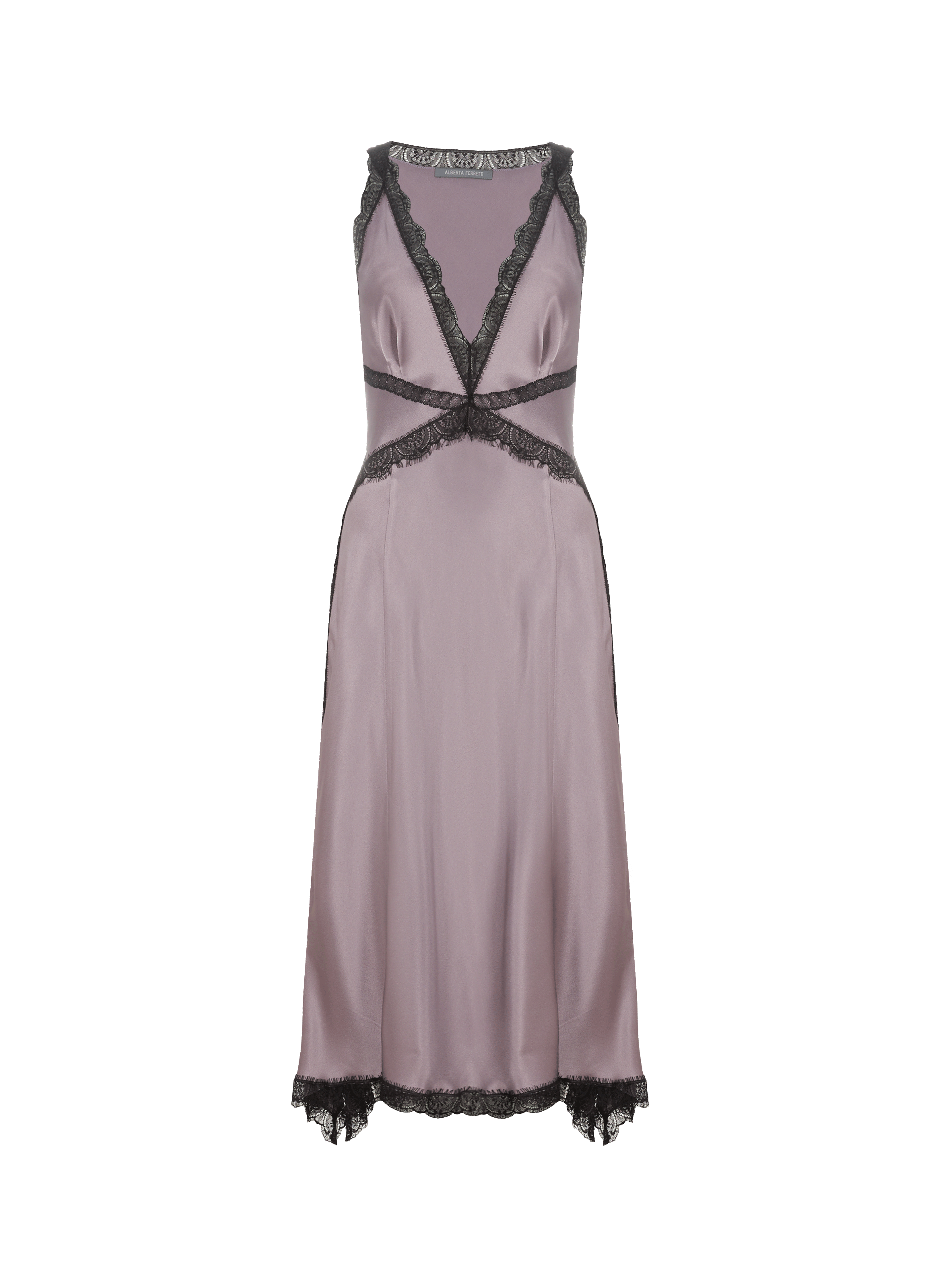 Robe longue à dentelles