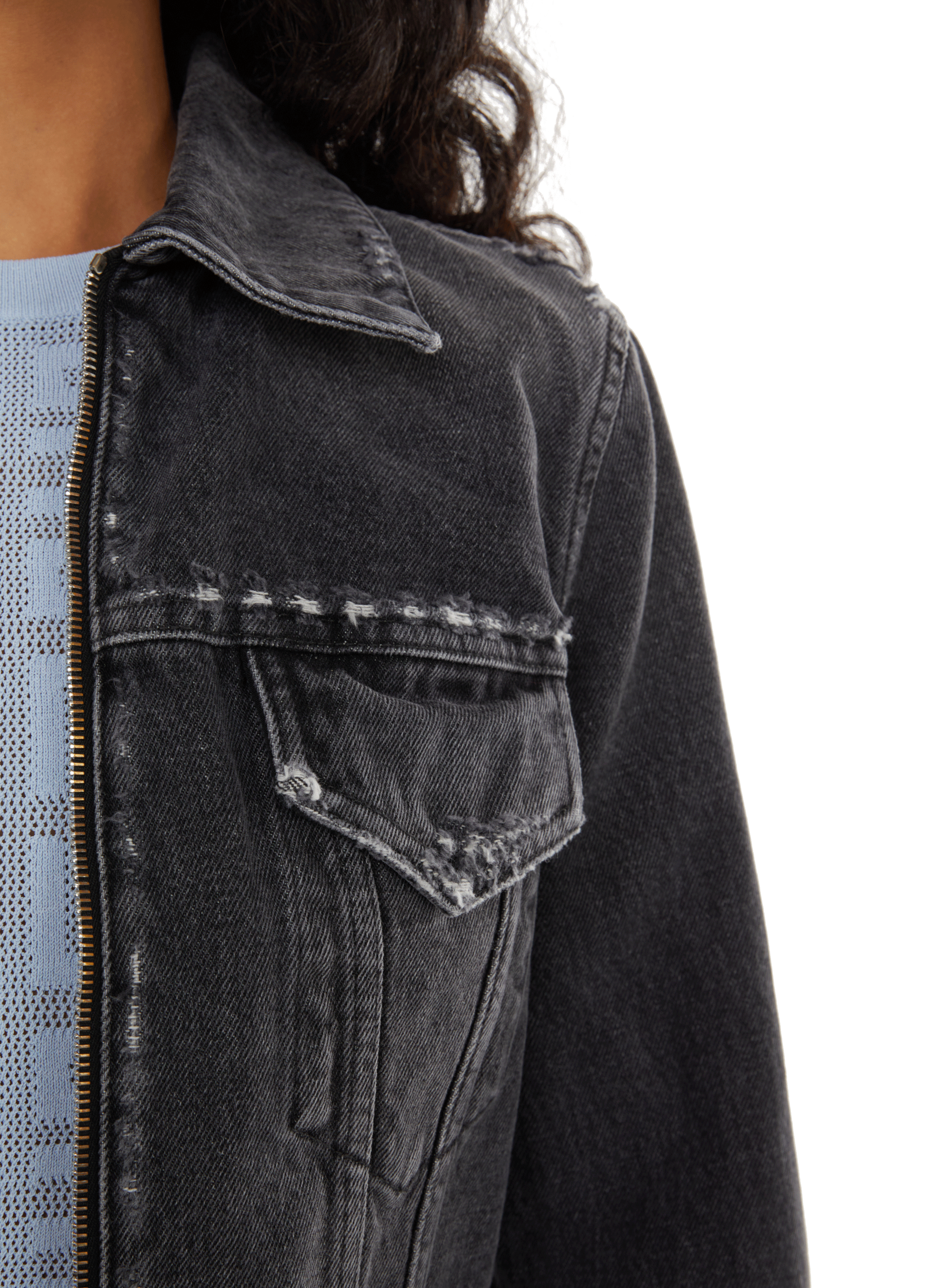 Denim zip-up jacket GIVENCHY Black