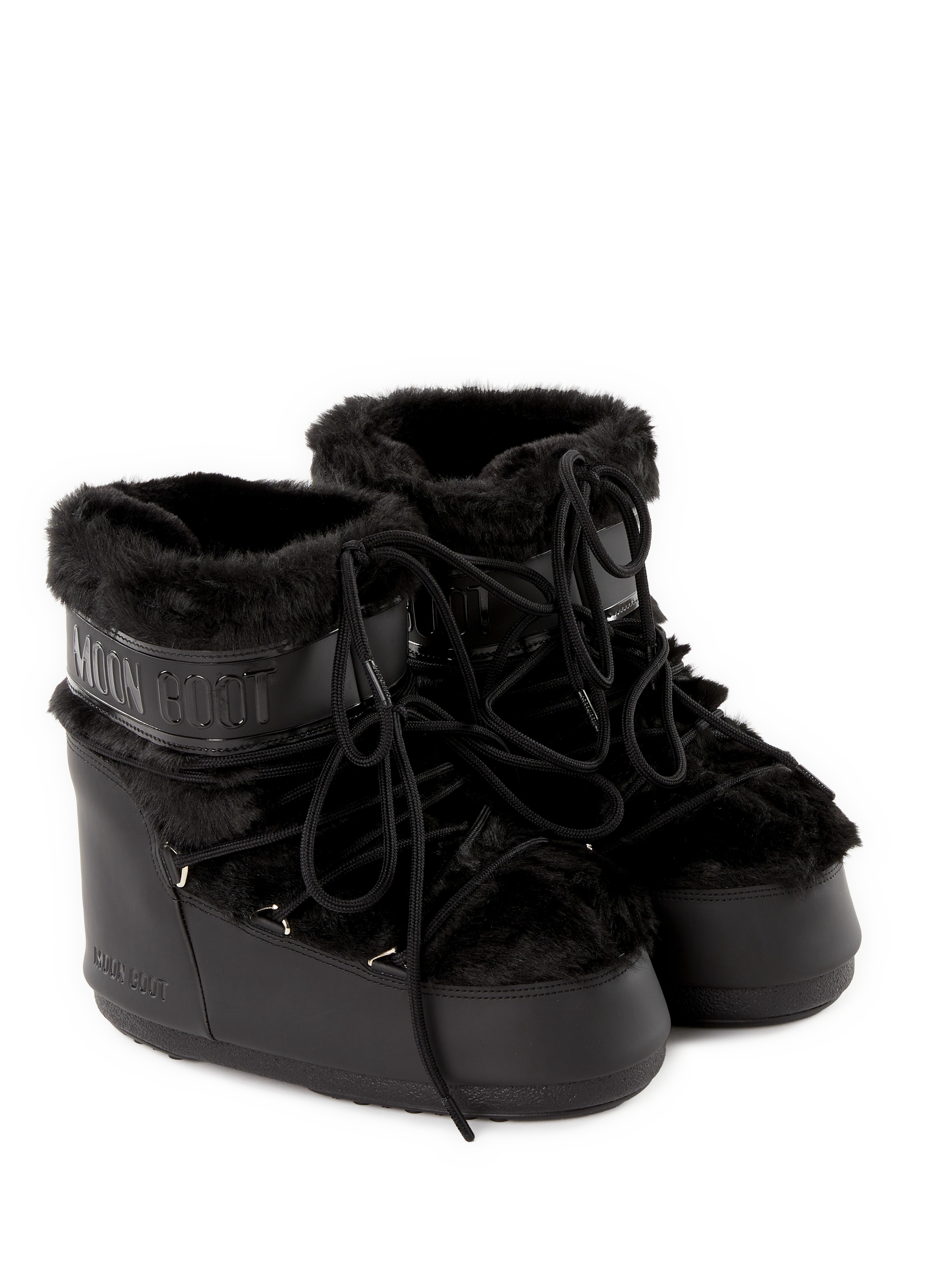 Icon Low Fur Effect Boots MOON BOOT Black