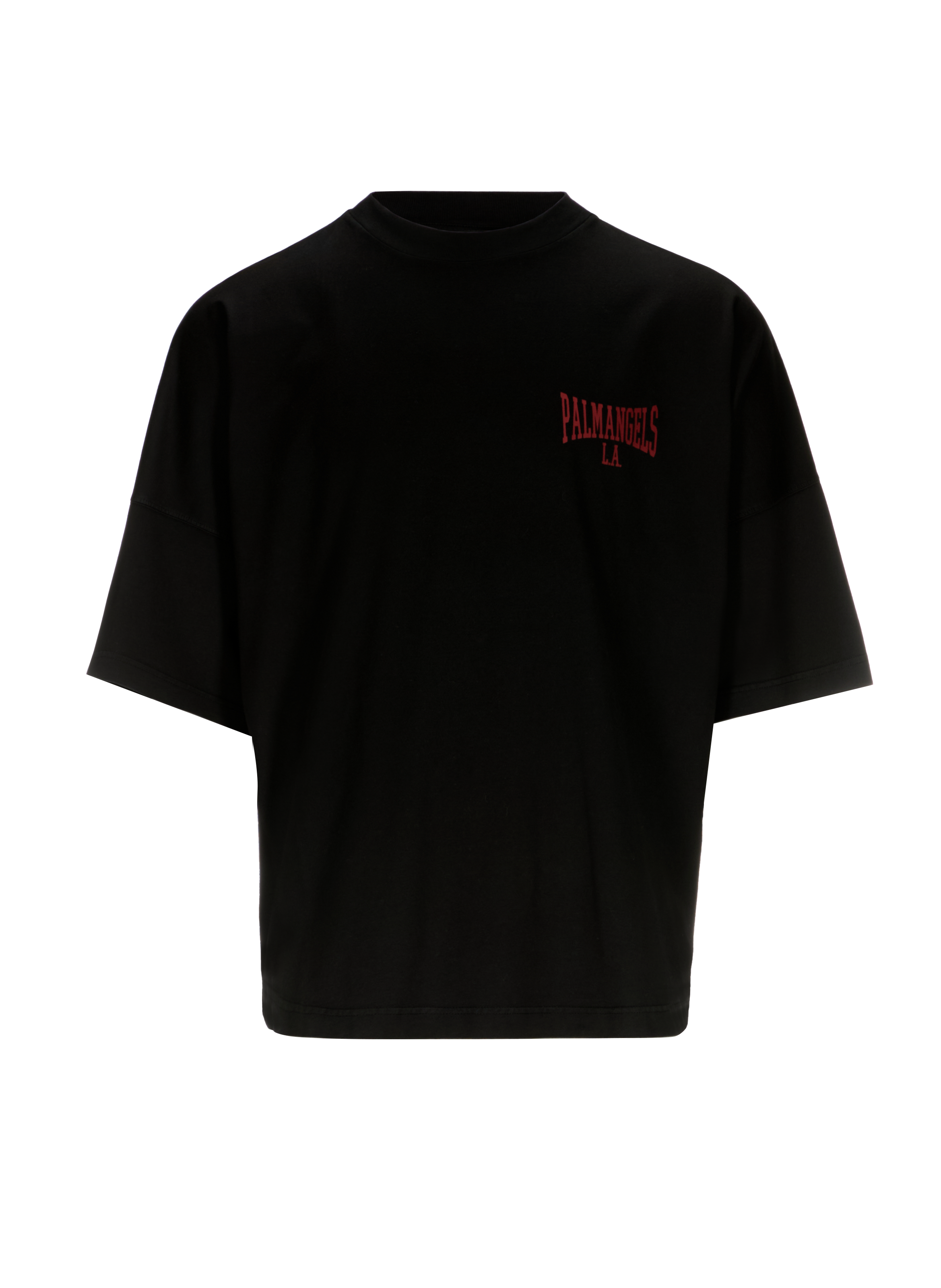 Biker-style cotton t-shirt PALM ANGELS Black