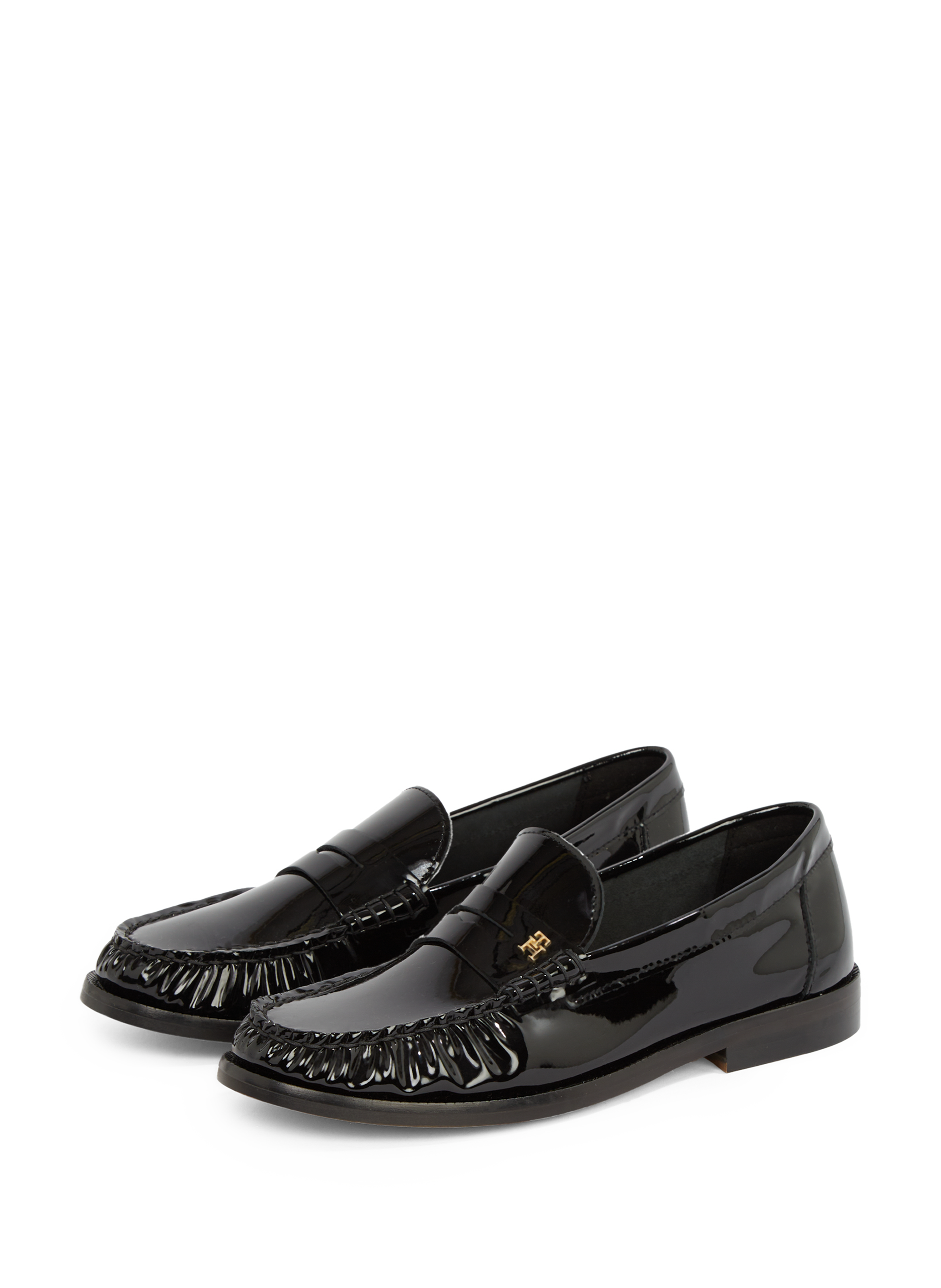 Mocassins en cuir verni TOMMY HILFIGER Noir