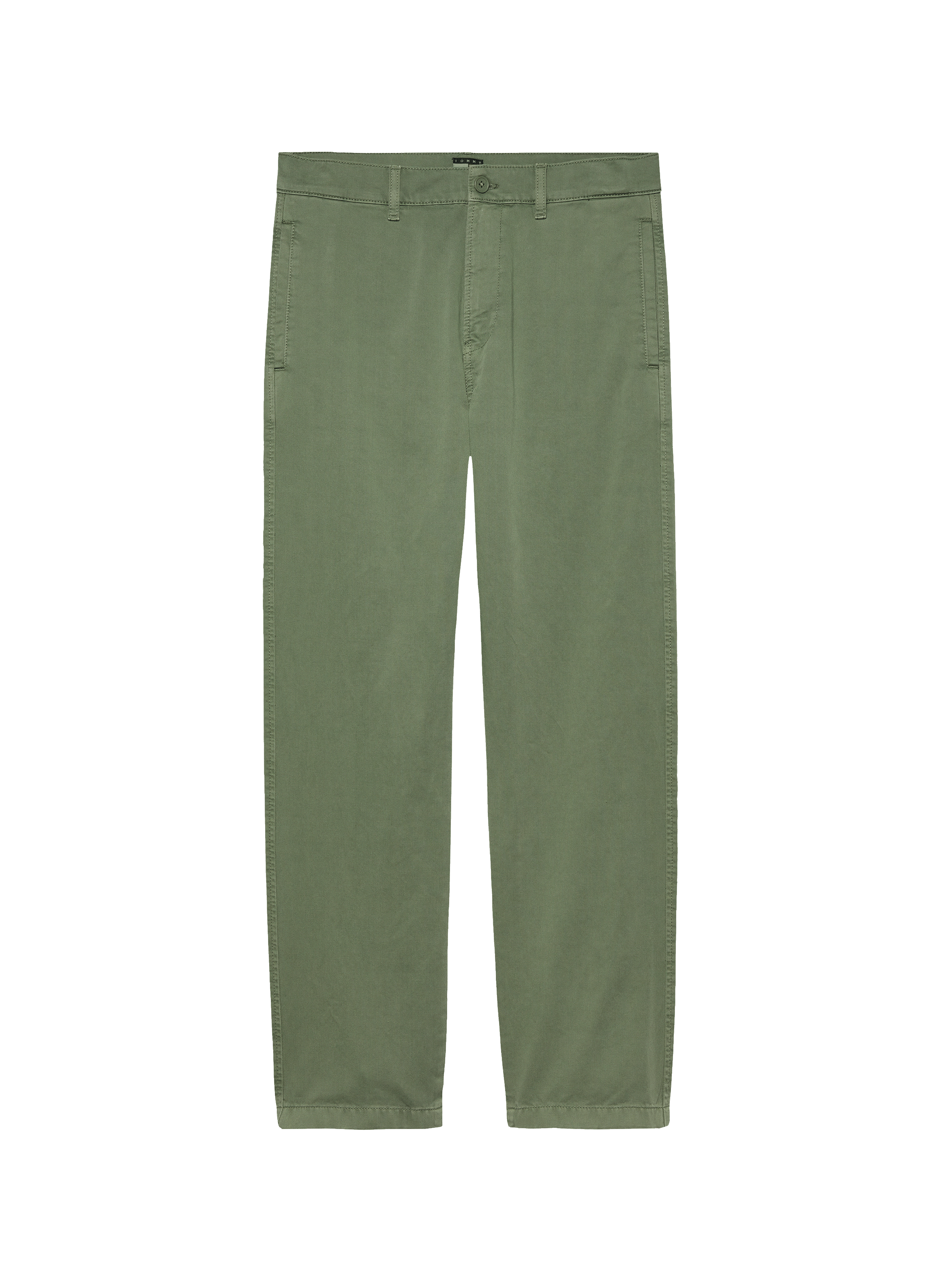 Cotton and linen chino trousers TOMMY HILFIGER Green