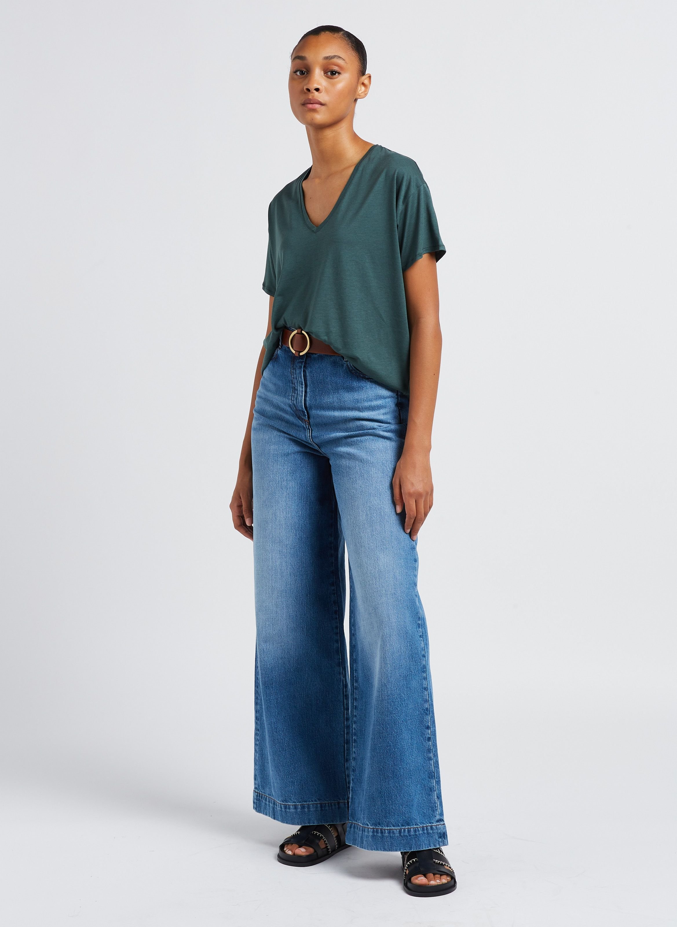 Ceinture en cuir tisao t SESSUN Marron