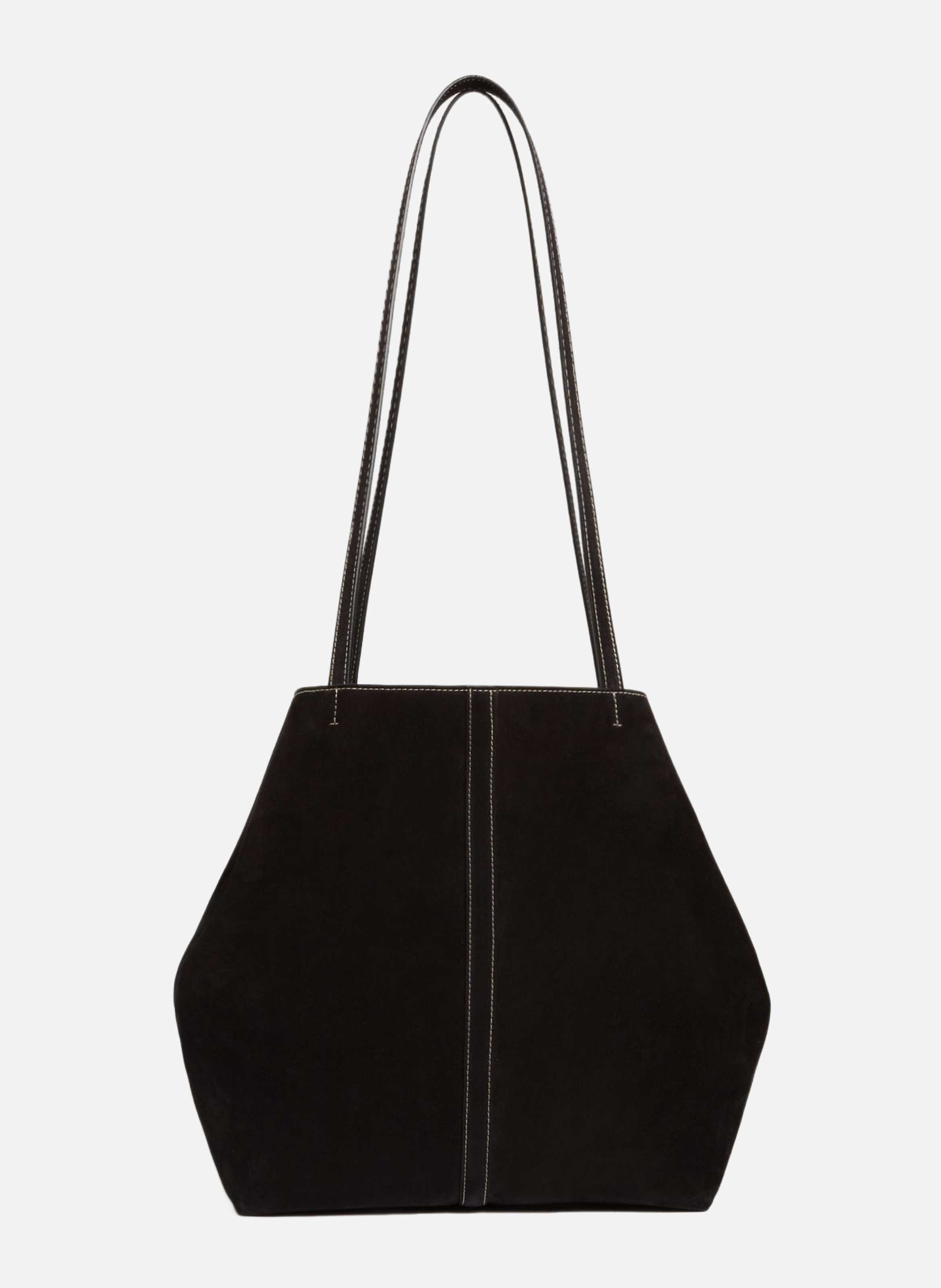 Petit cabas daily en cuir velours VANESSA BRUNO Noir