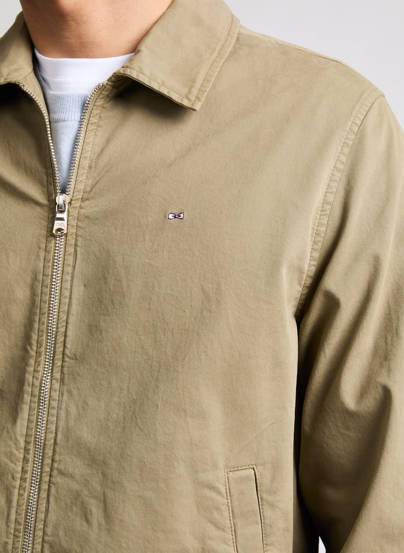 Straight cotton-blend jacket EDEN PARK Khaki