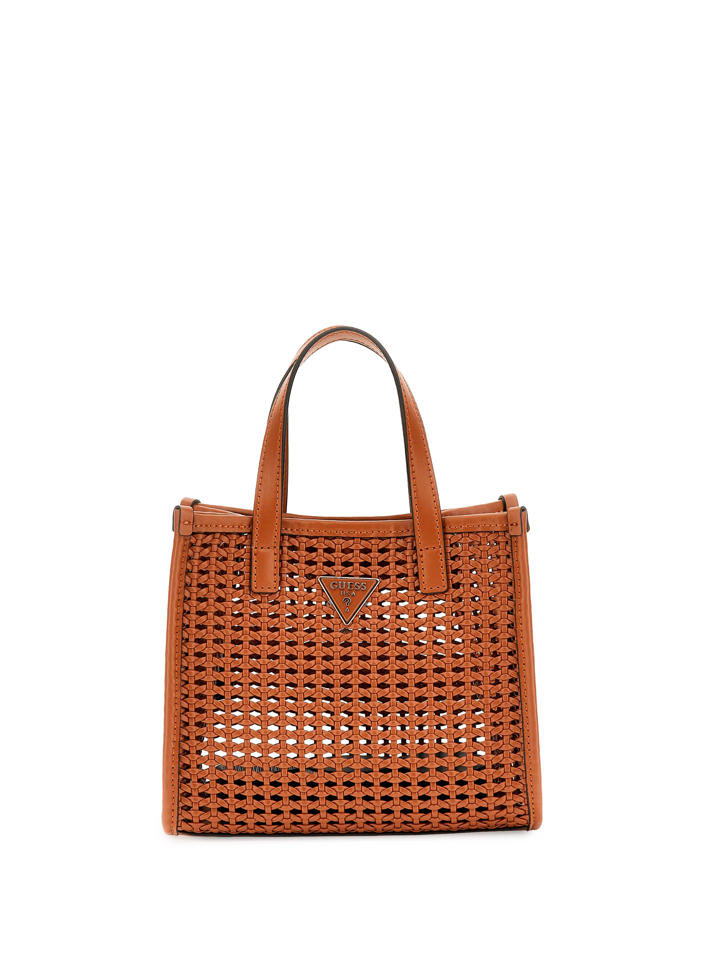 Brigitta braided handbag GUESS Brown