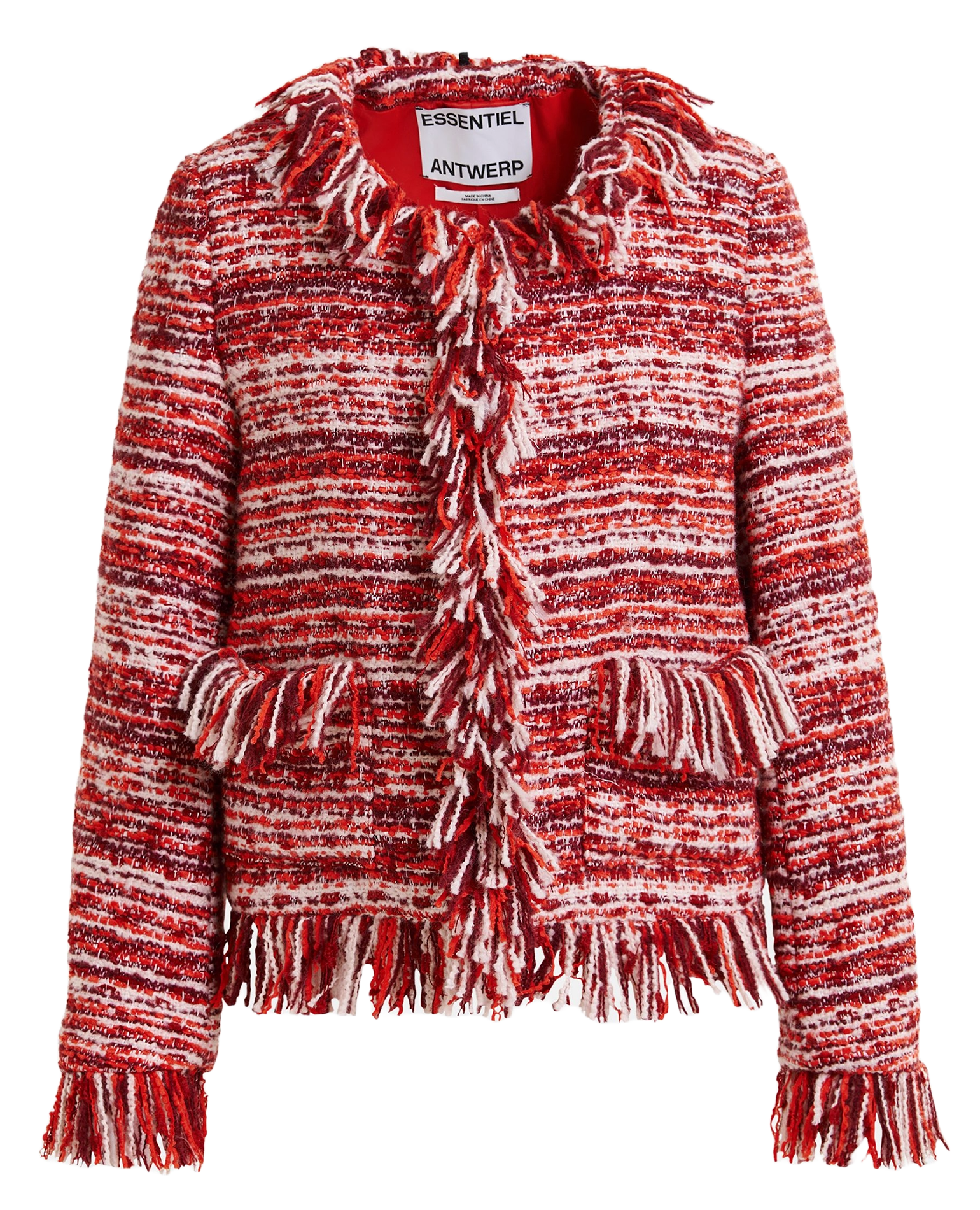 Veste col rond iskra ESSENTIEL ANTWERP Rouge