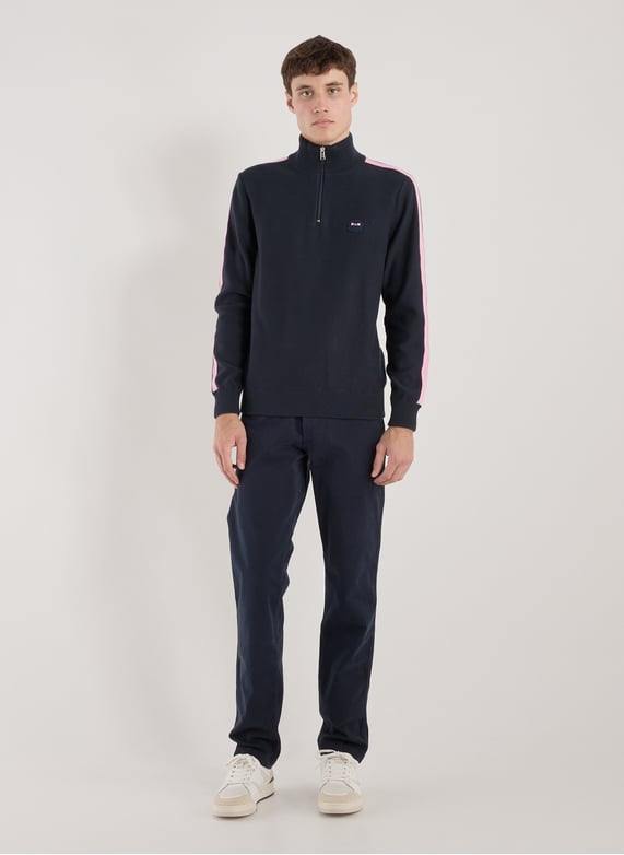 Pantalon droit uni en coton mélangé | Bleu by EDEN PARK Pantalon droit uni en coton mélangé Bleu