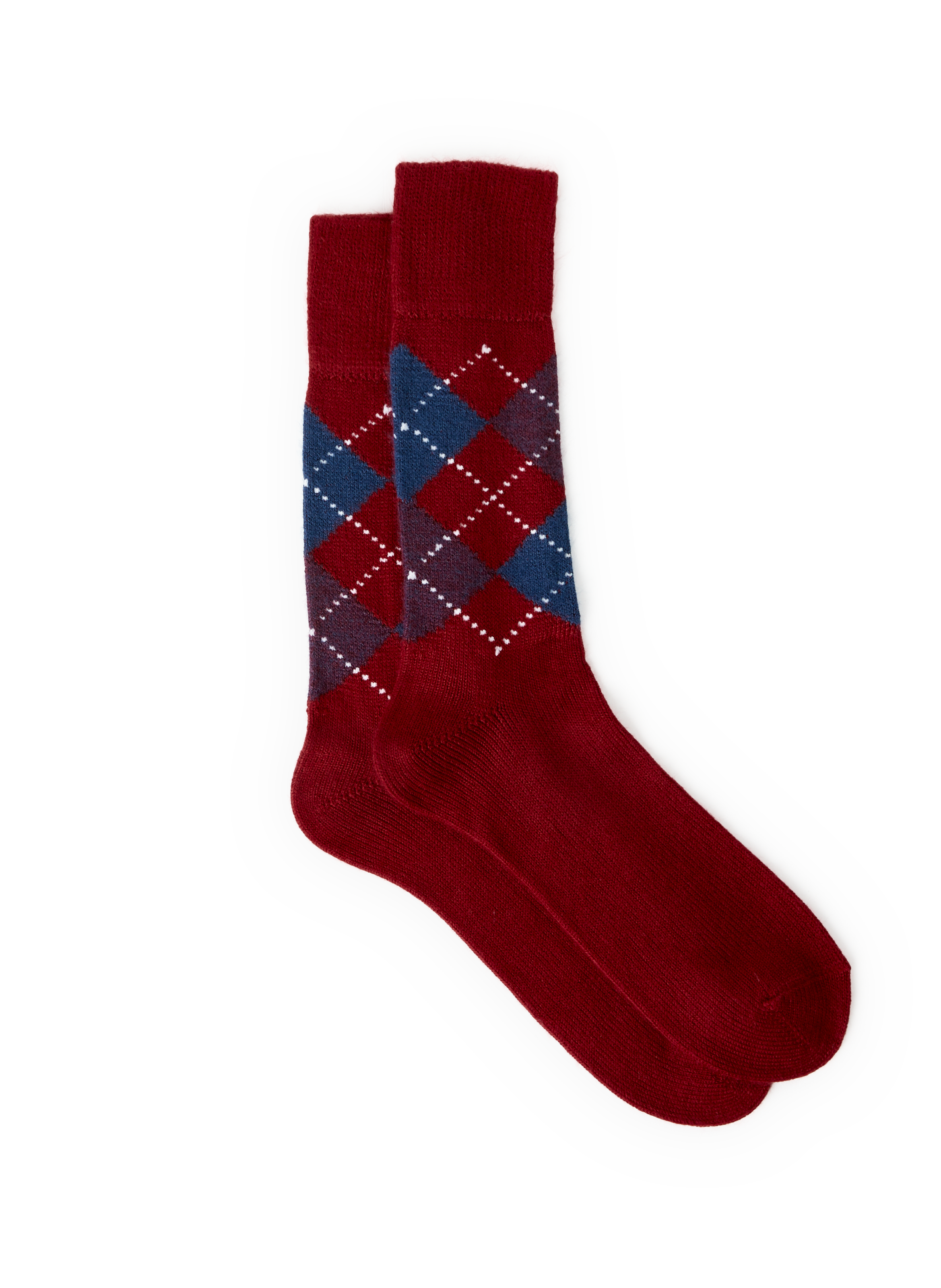 BURLINGTON Chaussettes mi-hautes à motif losanges Rouge