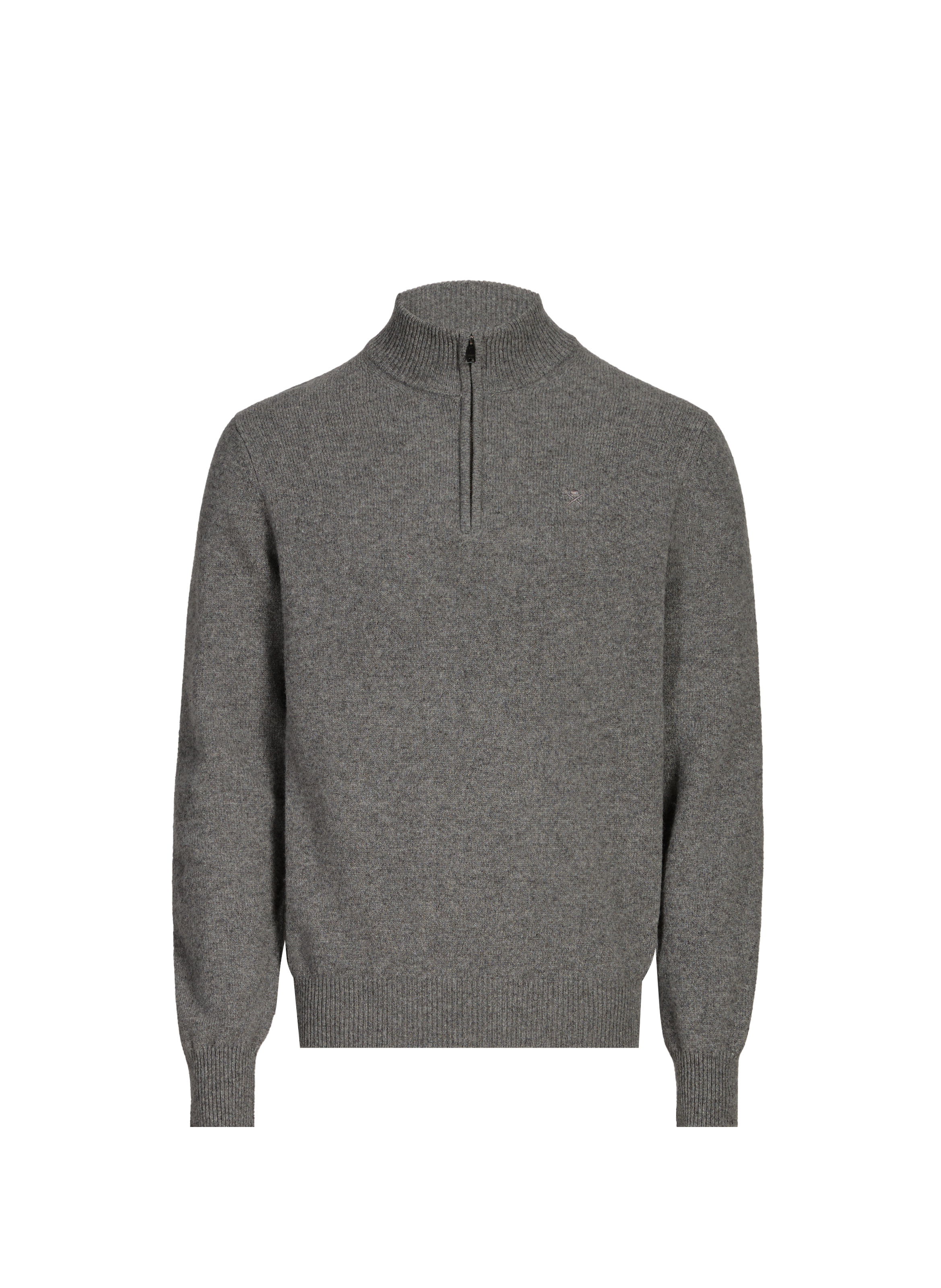High collar sweatshirt in wool HACKETT Grey