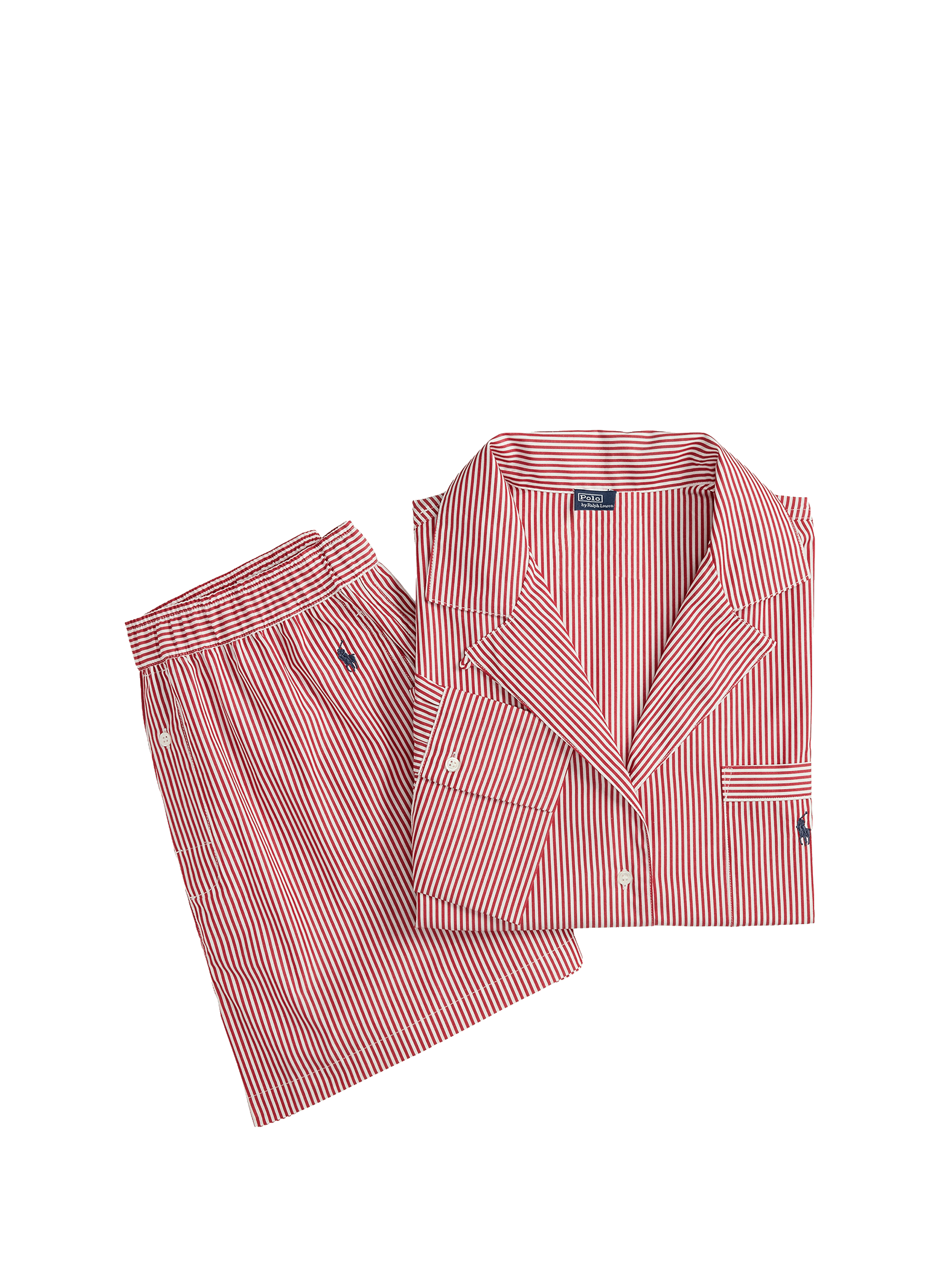 Ensemble de pyjama à rayures en coton POLO RALPH LAUREN Rouge