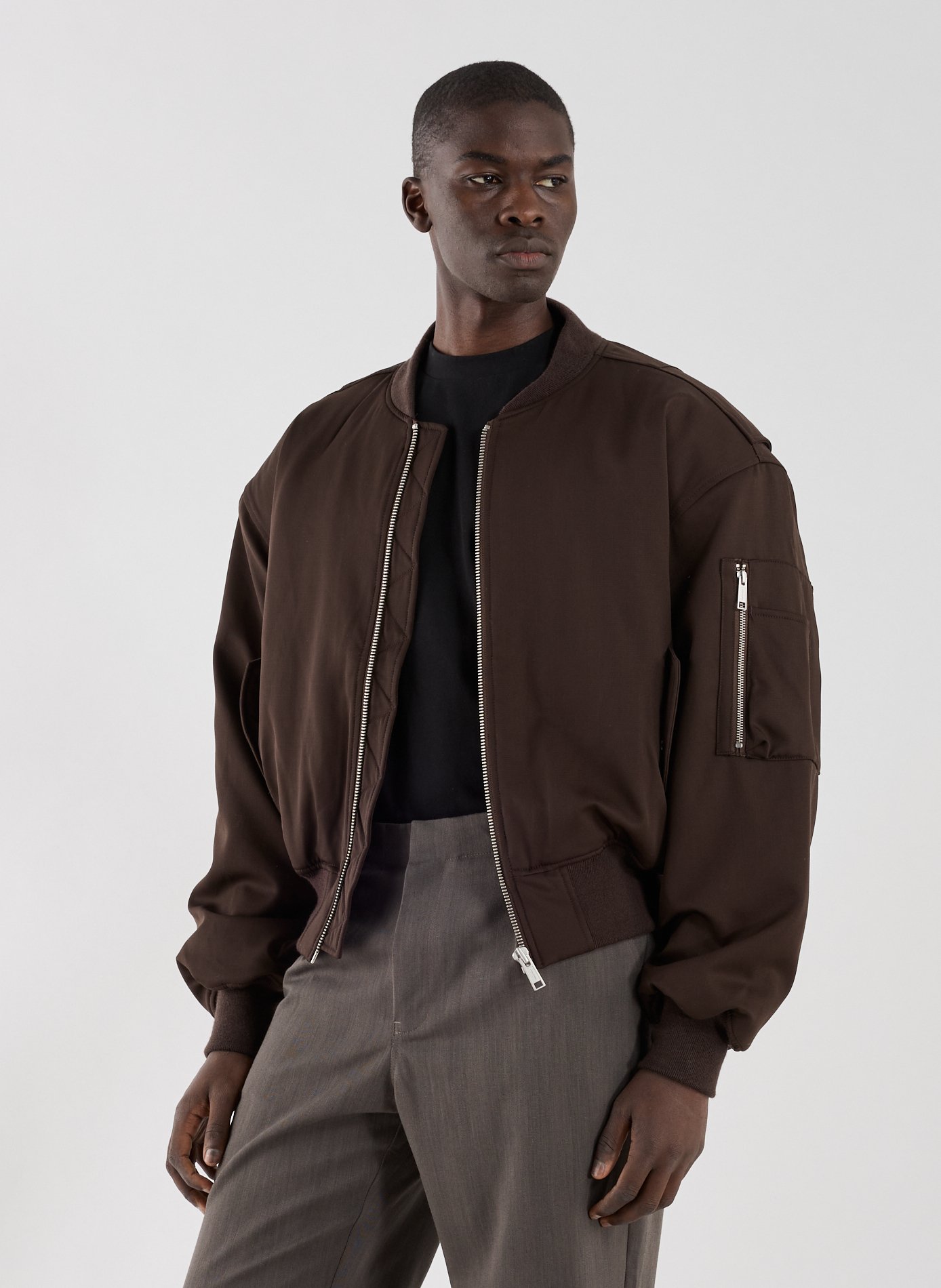 Bomber en laine ENTIRE STUDIOS Marron