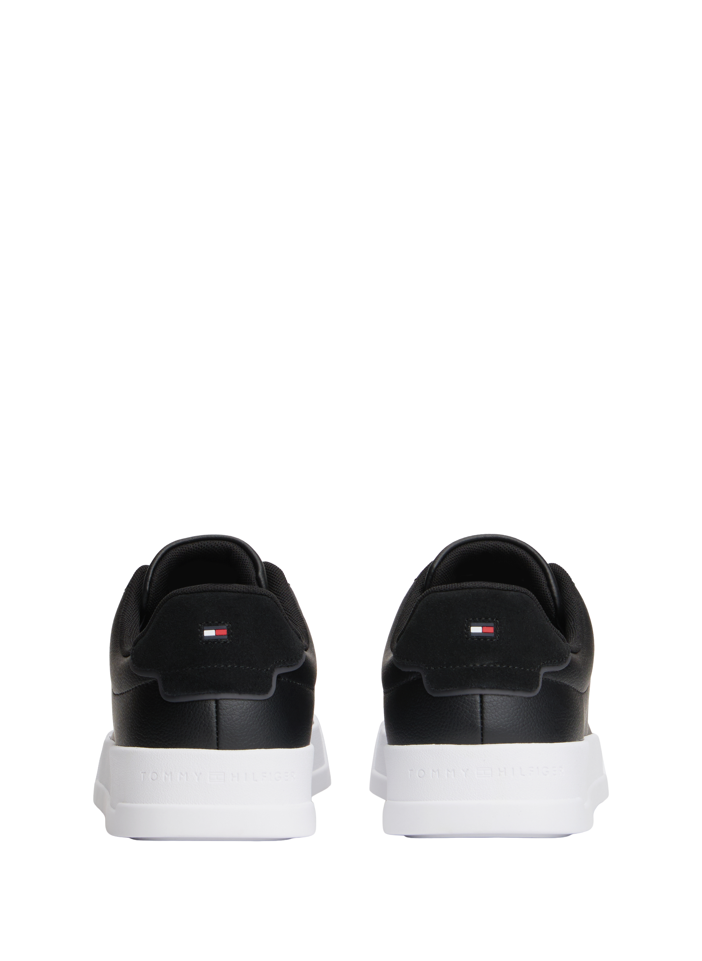 Low-top sneakers in smooth leather TOMMY HILFIGER Black